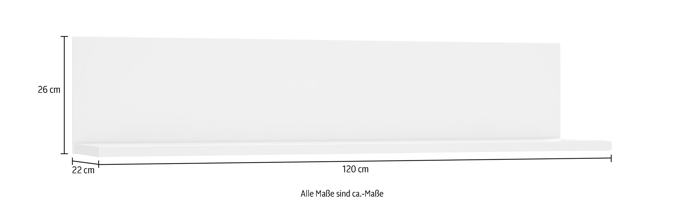 FORTE Wandregal, (1 St.), Breite ca. 120 cm