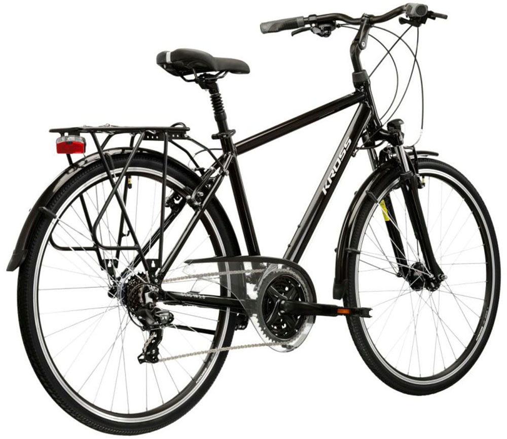 Kross Trekkingrad »Herren-Trekkingrad 28" Berg TR 3.0 Schwarz 21 Gänge« 21 Gang Shimano TOURNEY TY300 Schaltwerk Kettenschaltung
