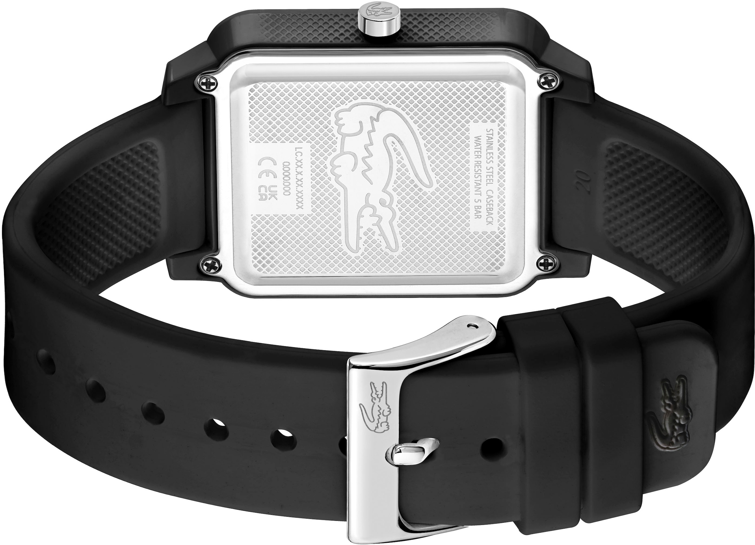 Lacoste Quarzuhr »LACOSTE 12.12 STUDIO«, Armbanduhr, Herrenuhr, Damenuhr, Mineralglas, Silikonarmband