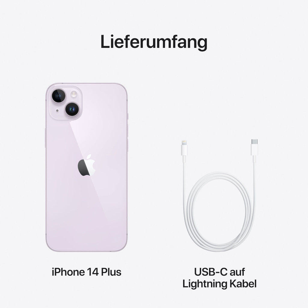 Apple Smartphone »iPhone 14 Plus 512GB«, purple, 17 cm/6,7 Zoll, 512 GB Speicherplatz, 12 MP Kamera