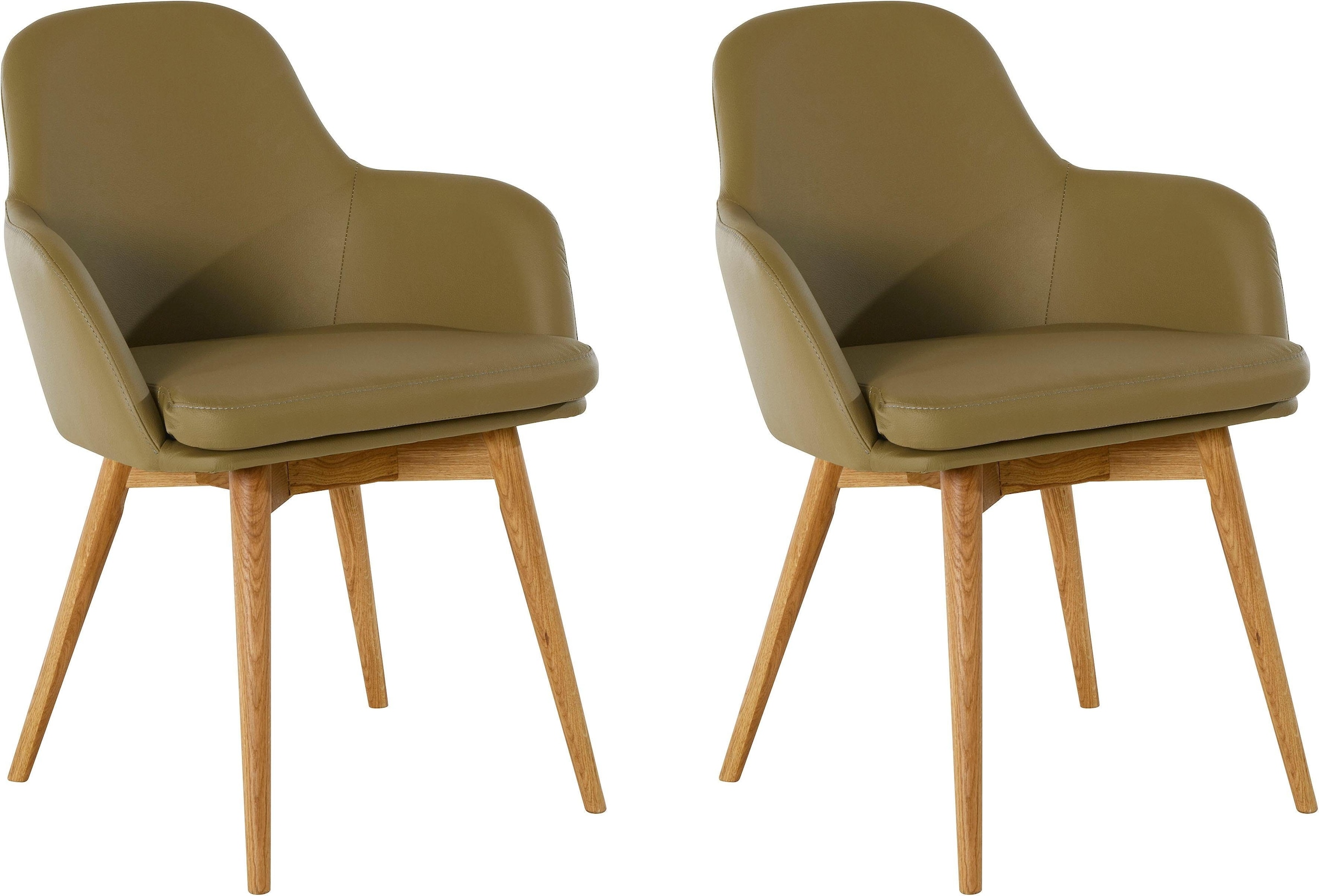 Home affaire Armlehnstuhl »Livry«, (Set), 2 St., NaturLEDER®, Polsterstuhl, günstig online kaufen