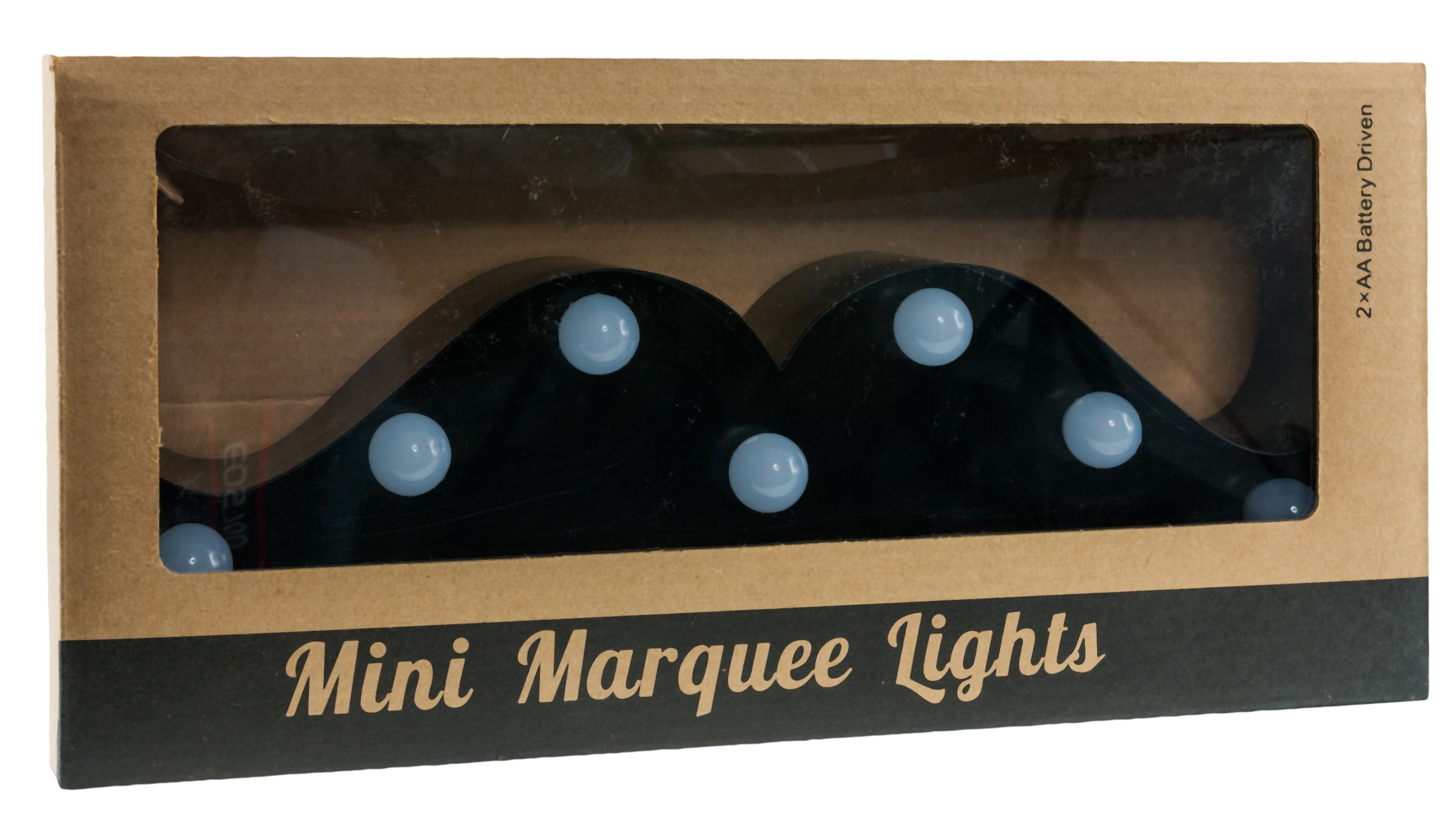 MARQUEE LIGHTS LED Dekolicht »Moustache«, 11 flammig-flammig, Wandlampe, Tischlampe  Moustache mit 11 festverbauten LEDs - 31x10 cm auf Raten bestellen