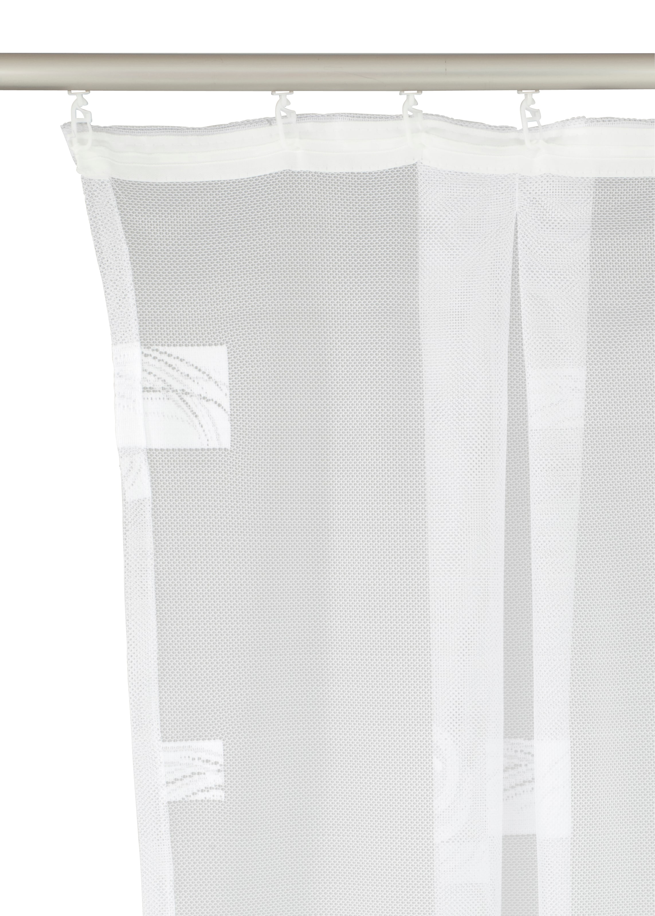 Weckbrodt Gardine »Jacquardstore BL-MW«, (1 St.), feste Falten, Jacquard, Allover, Motiv, Bleiband, nach Maß, Store