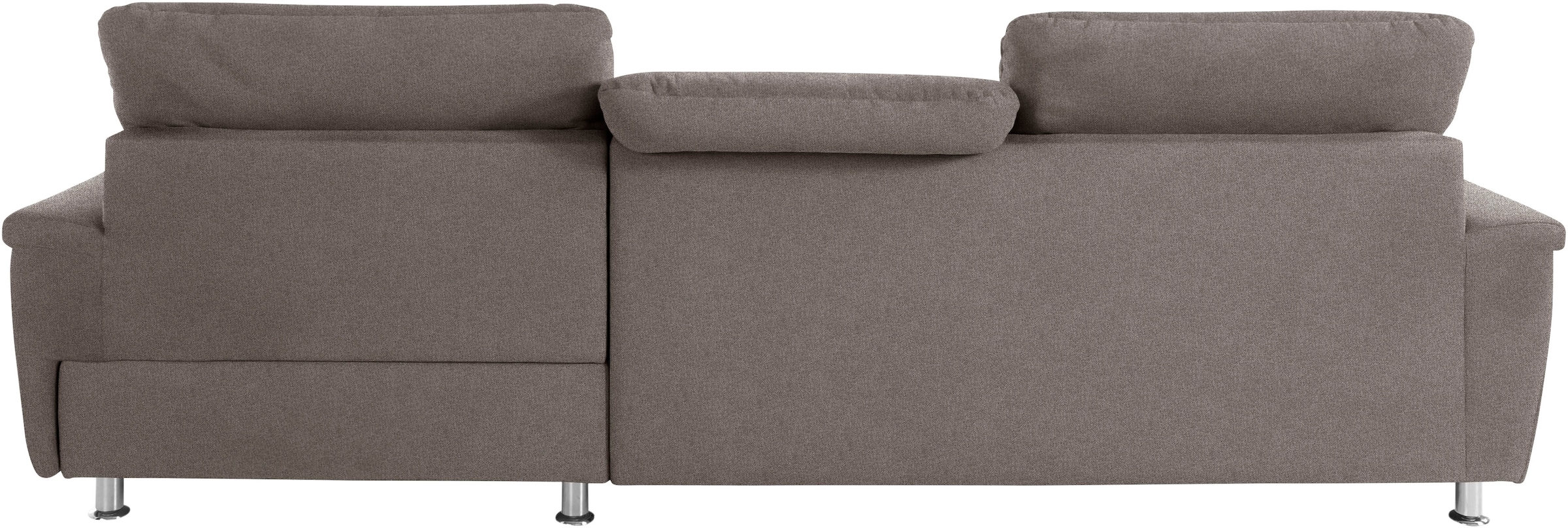 DOMO collection Ecksofa »Franzi, zeitlos und elegant, moderne Sitzheftung, L-Form«, wahlweise mit Kopfteilverstellung (dann Tiefe: 170 cm)