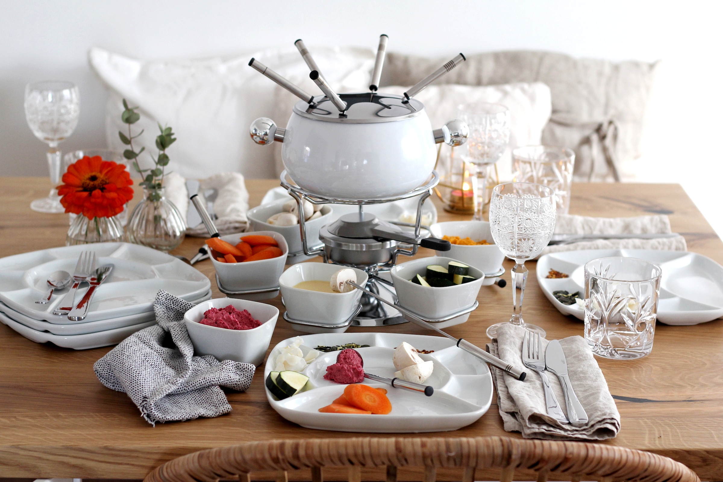 MÄSER Fonduetopf, Edelstahl, (Set, 28 tlg.)