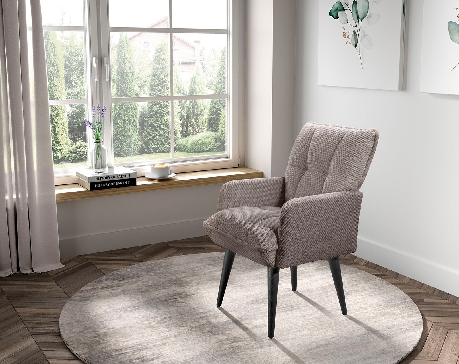 exxpo - sofa fashion Esszimmerstuhl »Mocca« () Armlehnenstuhl, bequem gepol günstig online kaufen