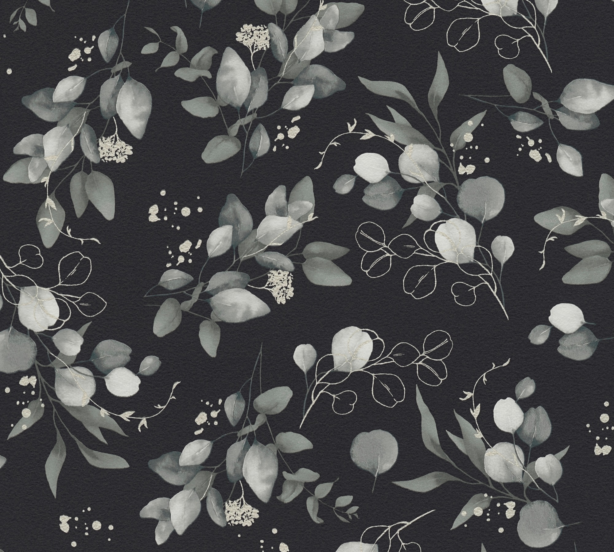 A.S. Création Vliestapete »Pure Elegance Blumen-Tapete Mustertapete Blümchen Blattmuster« leicht glänzend glatt Vliestapete floral für Schlafzimmer Küche Wohnzimmer Blumen Design