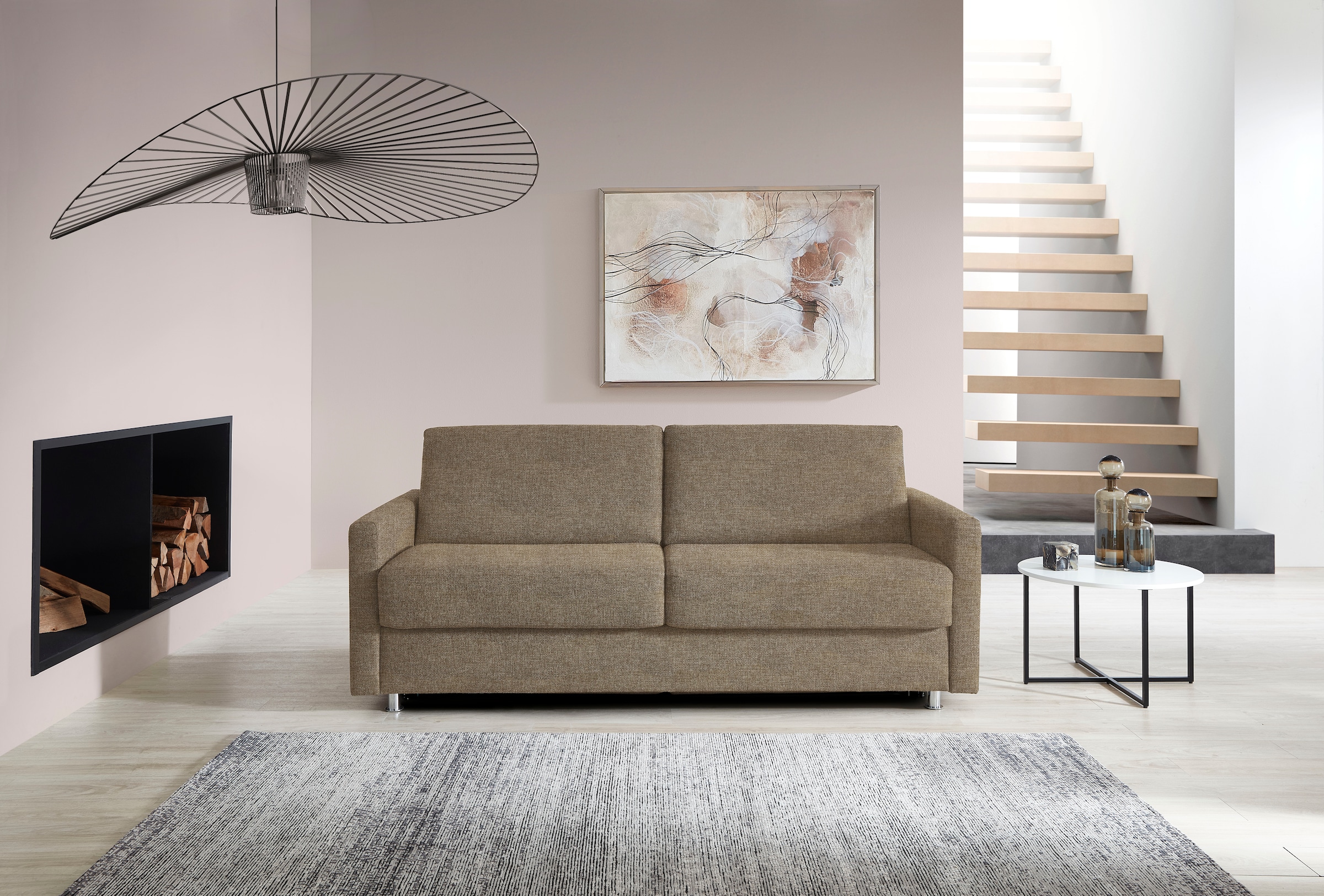Bali Schlafsofa »JUNARA, Dauerschlaffunkiton, 2 einzelne Matratzen,«, Sensoform- oder Gelformmatratzen und Lattenrost