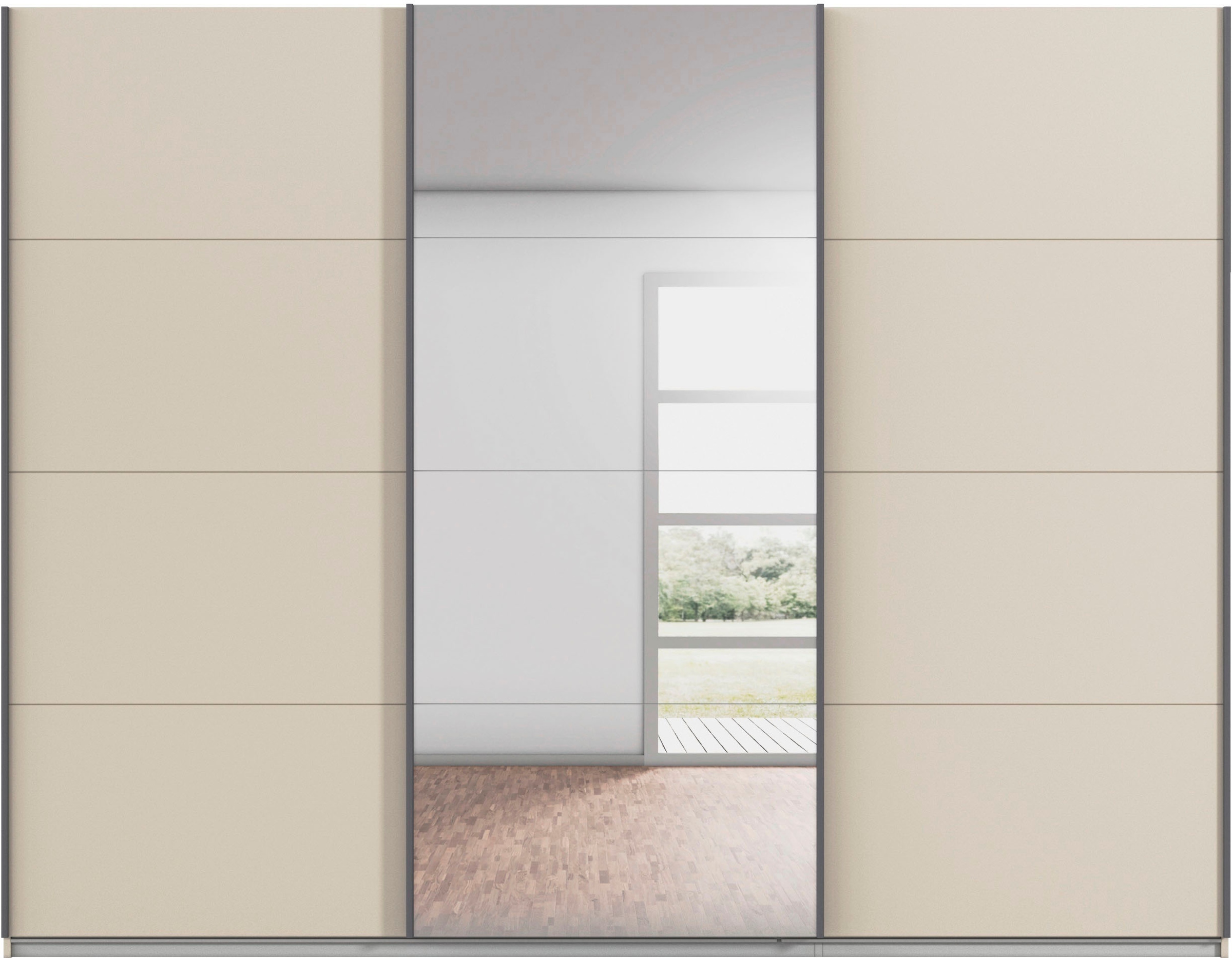 rauch Schwebetürenschrank »Kleiderschrank Schrank OTTO´S CHOICE Garderobe AGORDO«, (in zwei Griff-Farben), Top Innenausstattung, in 4 Breiten und 2 Höhen MADE IN GERMANY