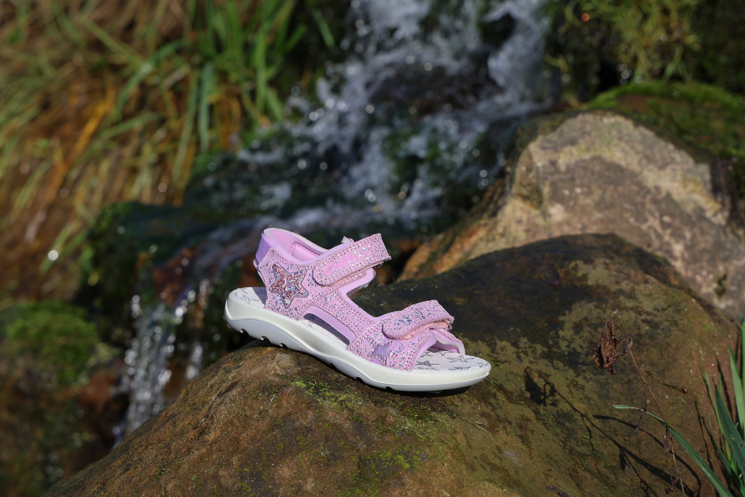 Lurchi Sandale »Fia 2«  Klettschuh mit Glitter, Größenschablone zum Download