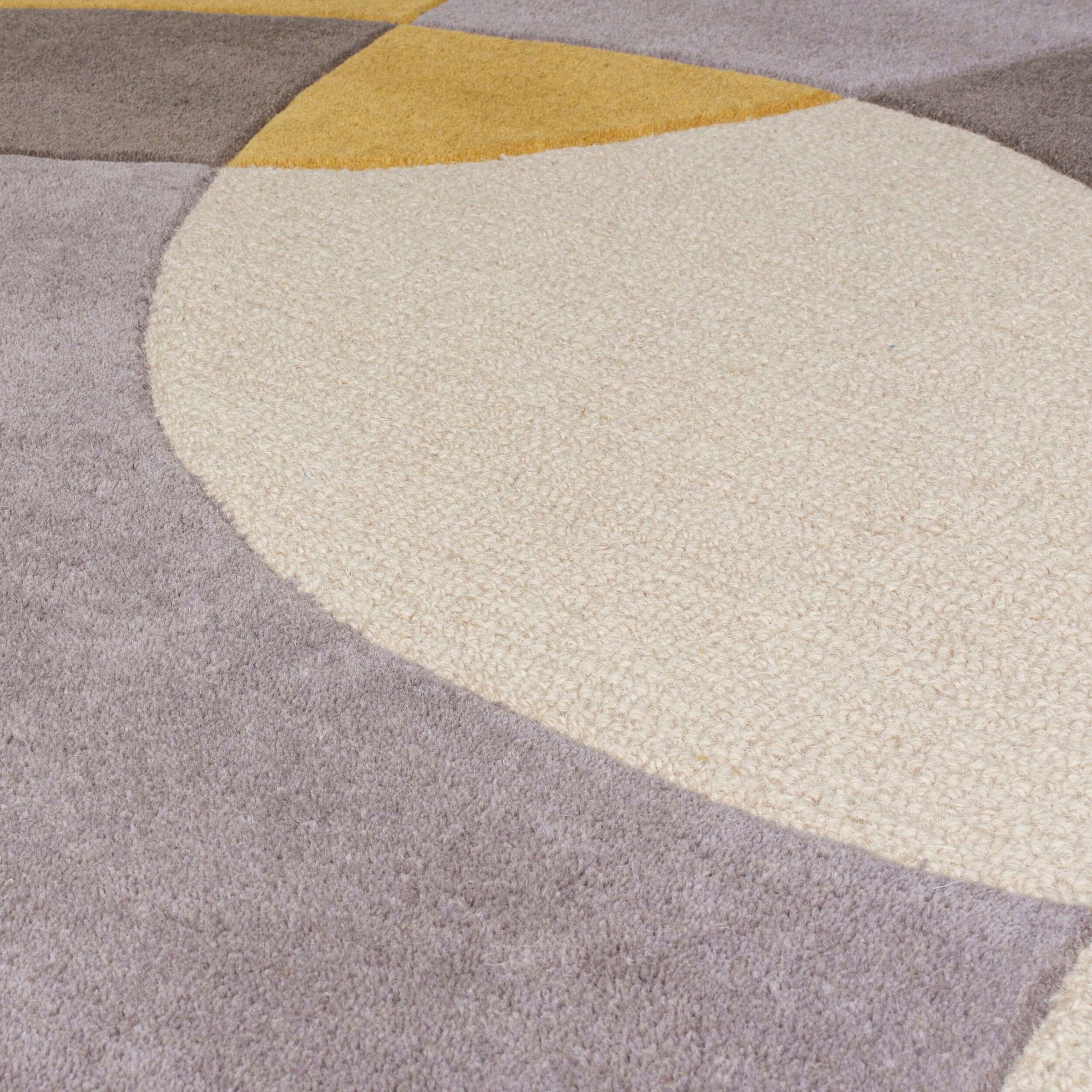 FLAIR RUGS Wollteppich »Glow, gemustert & modern«, rechteckig, 8 mm Höhe, fußbodenheizungsgeeignet, mit Hoch-Tief-Effekt