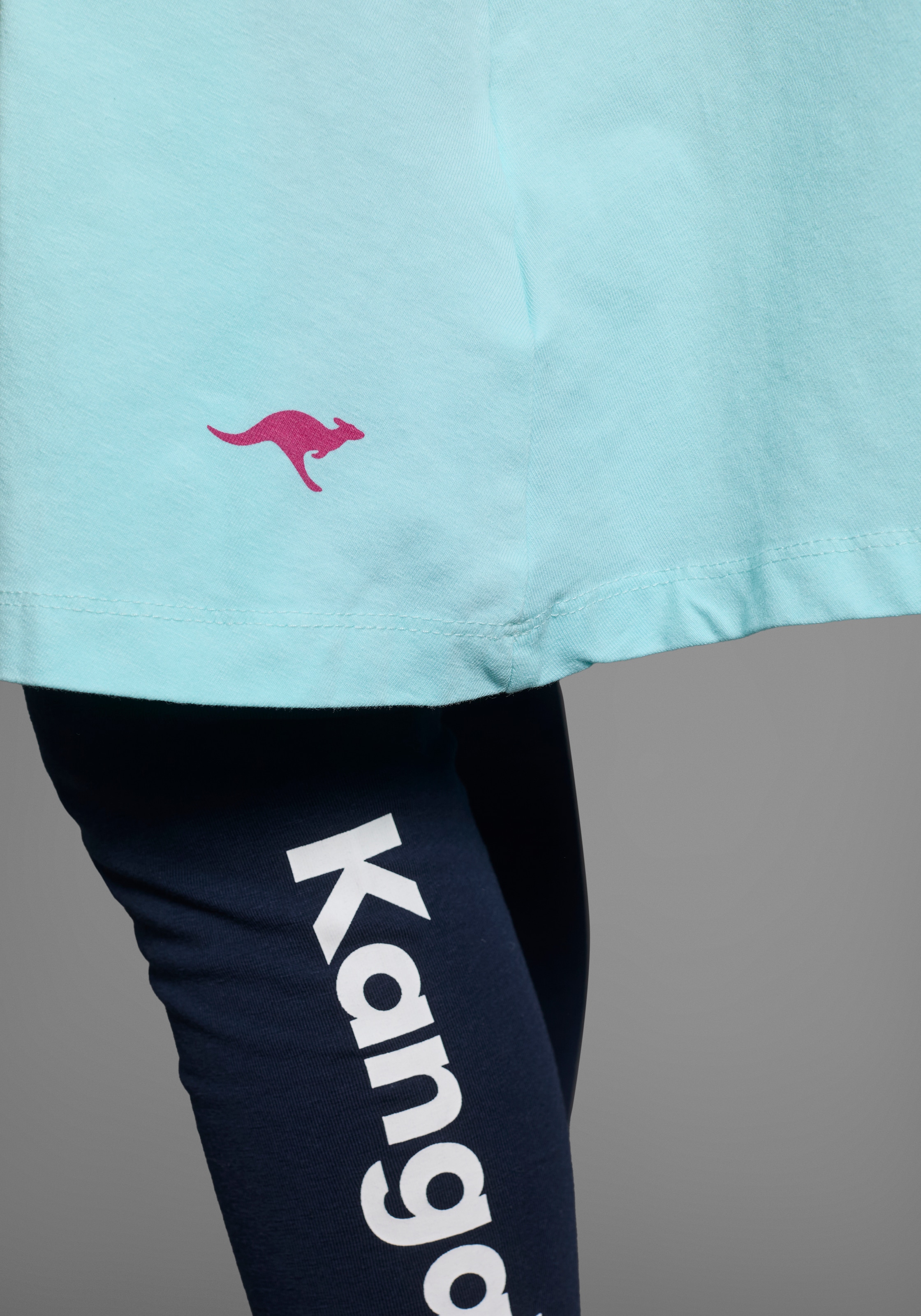 KangaROOS Jerseykleid festliche Anlässe,  kniefreie Länge,  trendiger Dip-Dye-Look