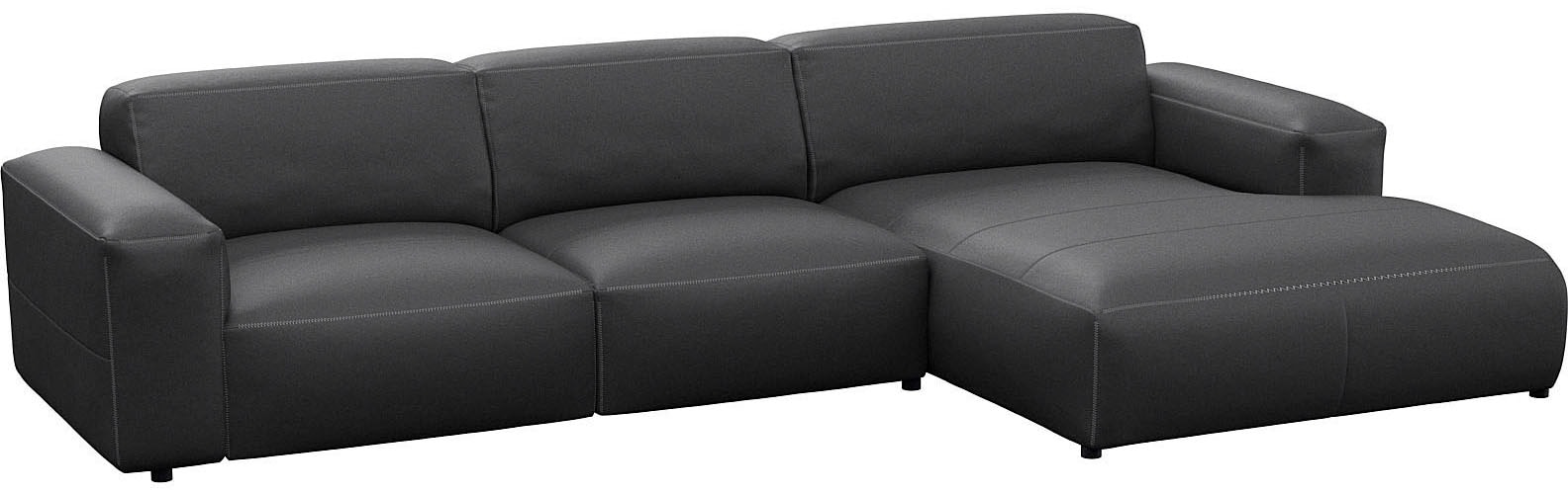 FLEXLUX Ecksofa »Lucera bequem und komfortabel durch hochwertigen Sitzaufbau, L-Form«, modern & anschmiegsam, Kaltschaum, Stahl-Wellenunterfederung