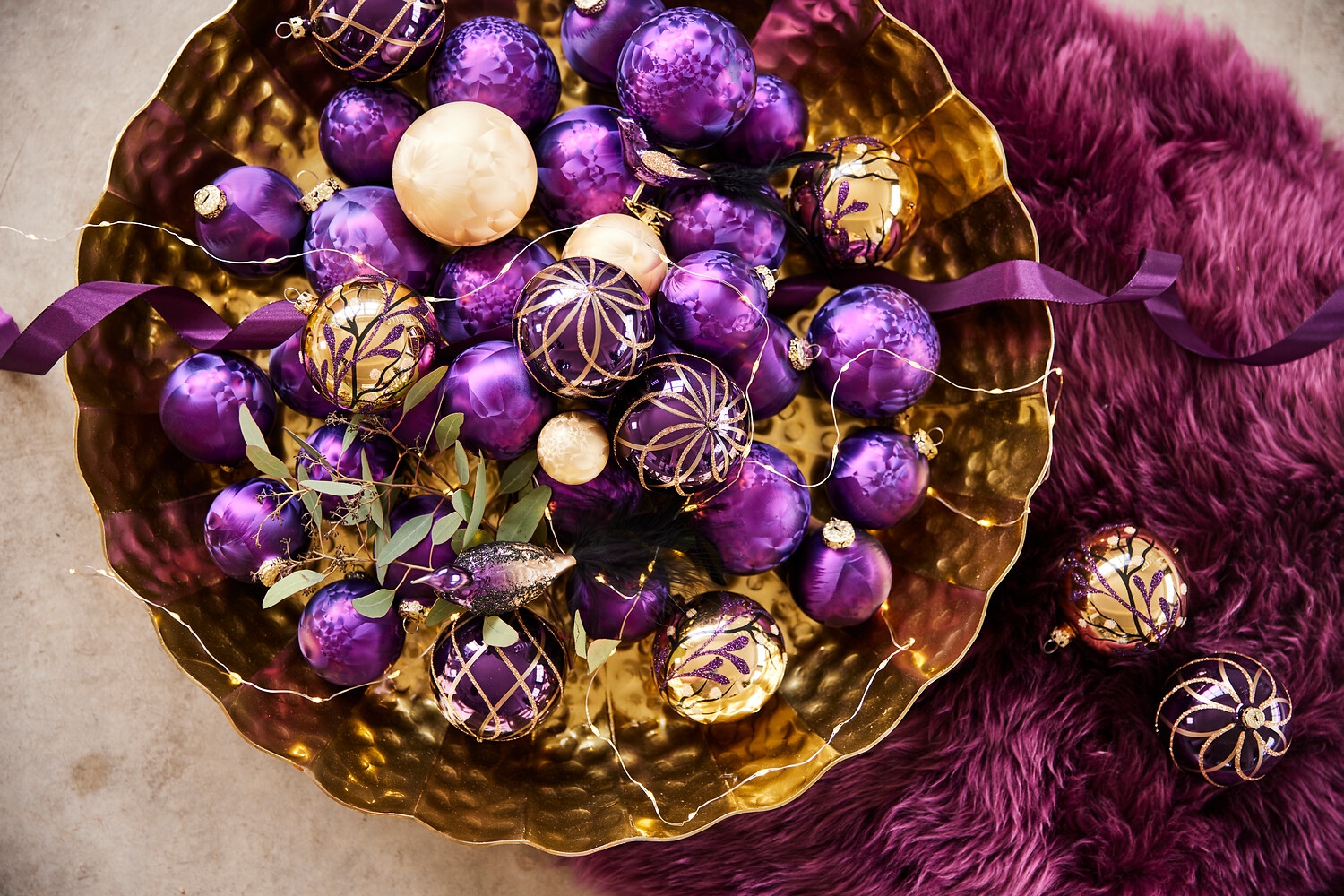 Creativ deco Dekoschale »Weihnachtsdeko«, (1 St.), mit Struktur-Rand