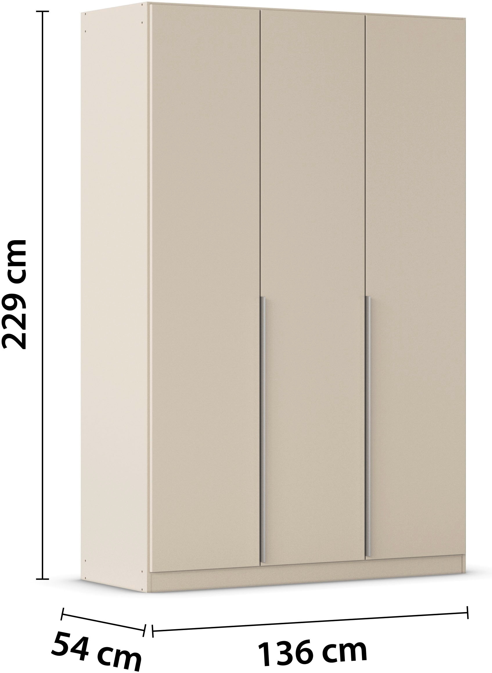 rauch Drehtürenschrank »Kleiderschrank Schrank Garderobe AGORDO TOPSELLER Schlafzimmer«, (in zwei Griff-Farben mit Dekor- oder Hochglanzfront), durchdachte Innenausstattung, in 6 Breiten und 2 Höhen MADE IN GERMANY