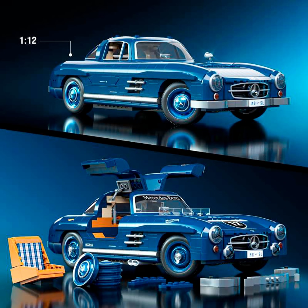 Mattel® Modellbausatz »Mattel Brick Shop Hot Wheels, PREMIUM SERIES MERCEDES-BENZ«, (1600 St.), 1:12