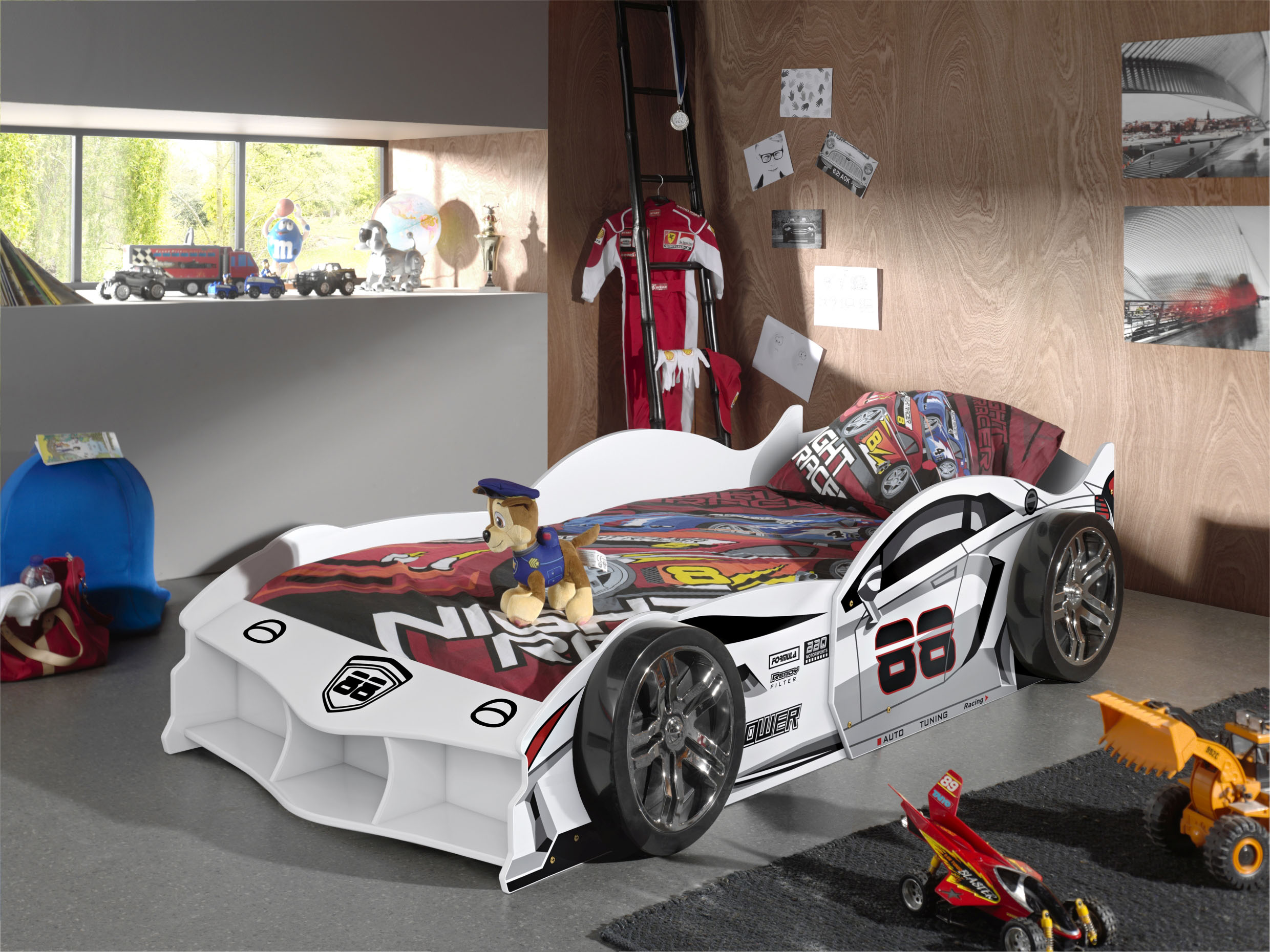 Vipack Autobett »Max 90/200 cm, im Rennwagen-Design, die Show im Kinderzimm günstig online kaufen