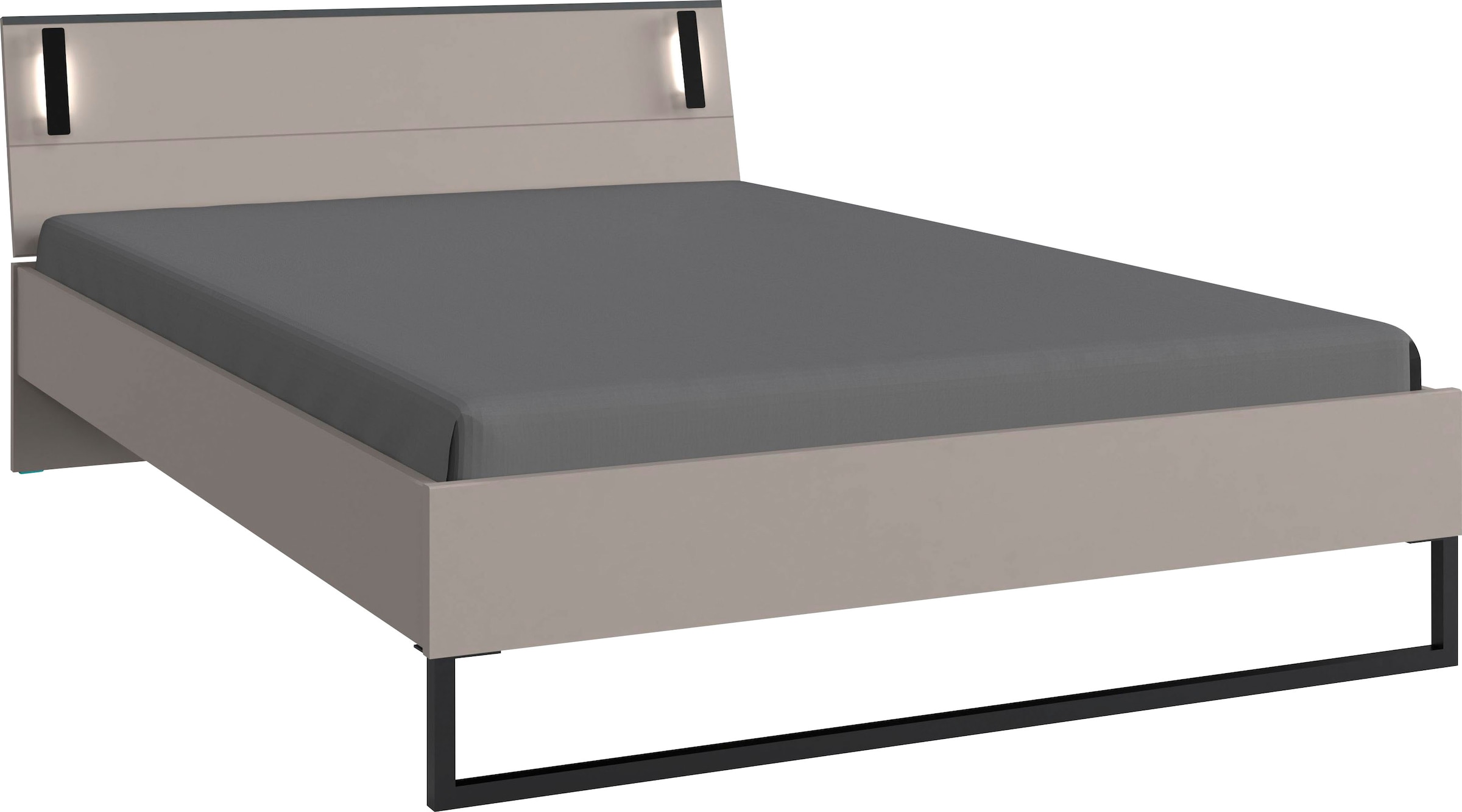 Wimex Futonbett »Tilburg in verschiedenen Breiten erhältlich, inkl. LED Beleuchtung« Bett mit Metallkufe,