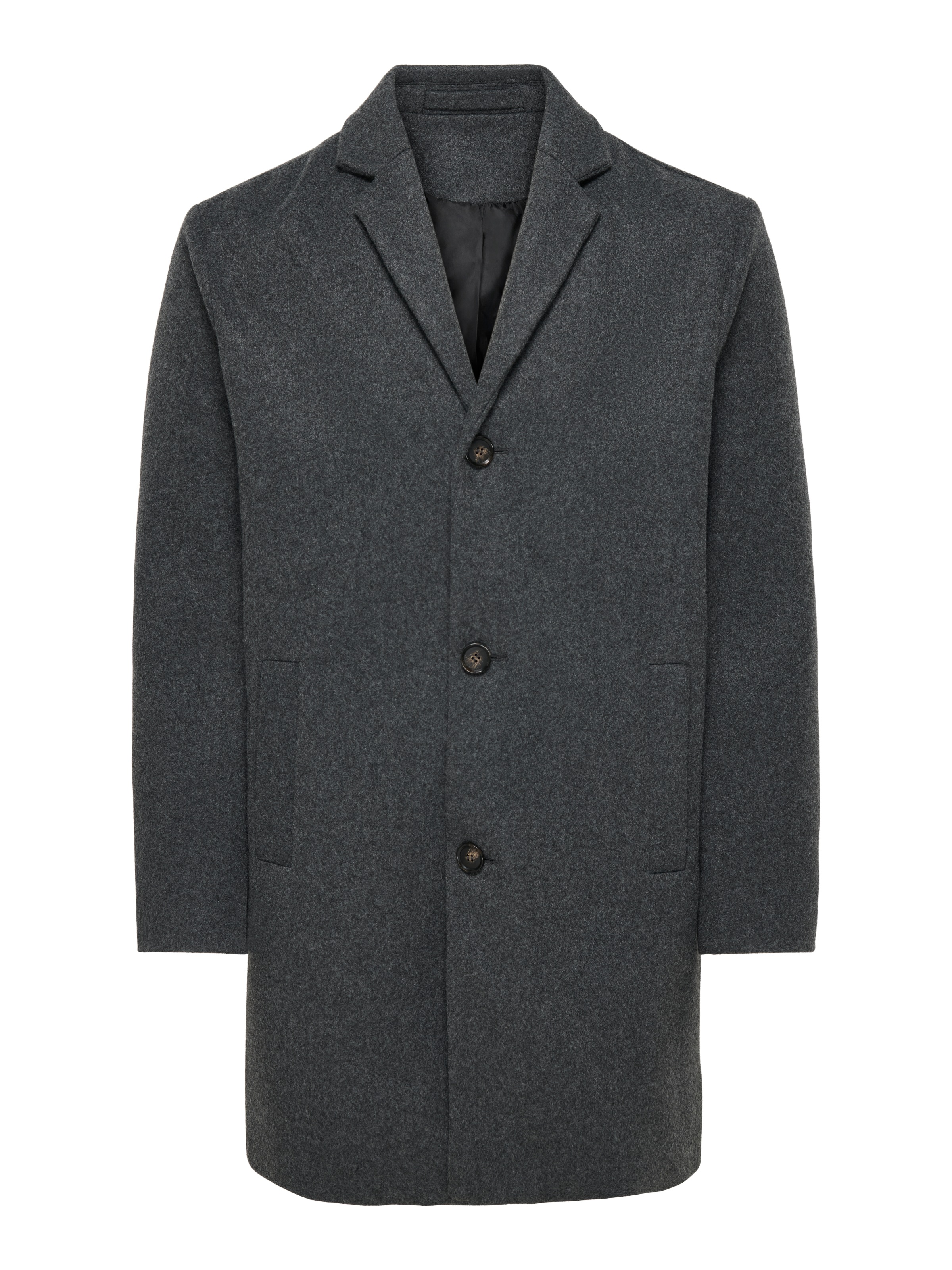 ONLY & SONS Kurzmantel »ONSMAYLON NEW WOOL COAT OTW OTL« Polyester, Knopfleiste