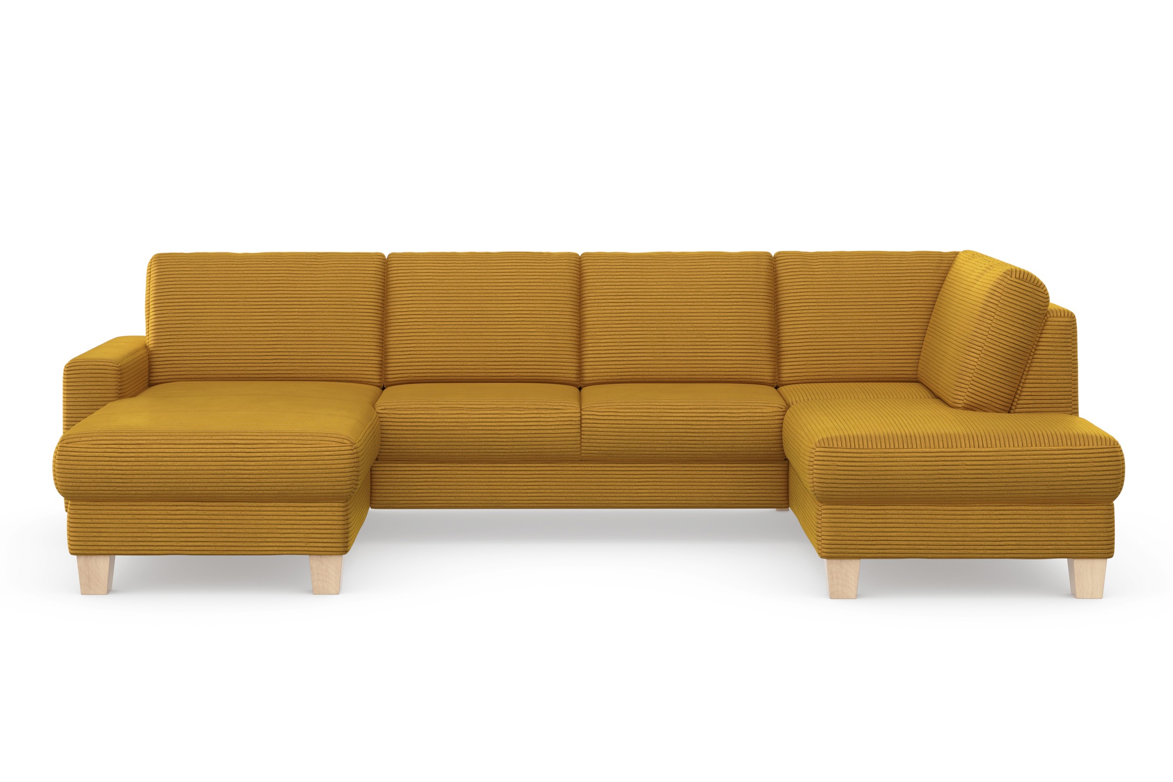 Home affaire Wohnlandschaft »Summer U-Form«, mit oder ohne Bettfunktion und Bettkasten, Cord-Bezug