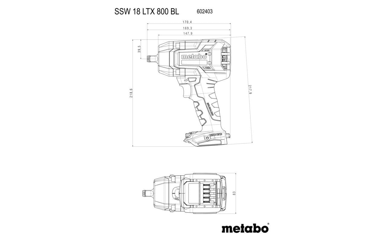 metabo Akku-Schlagschrauber »SSW 18 LTX 800 BL, Solo«