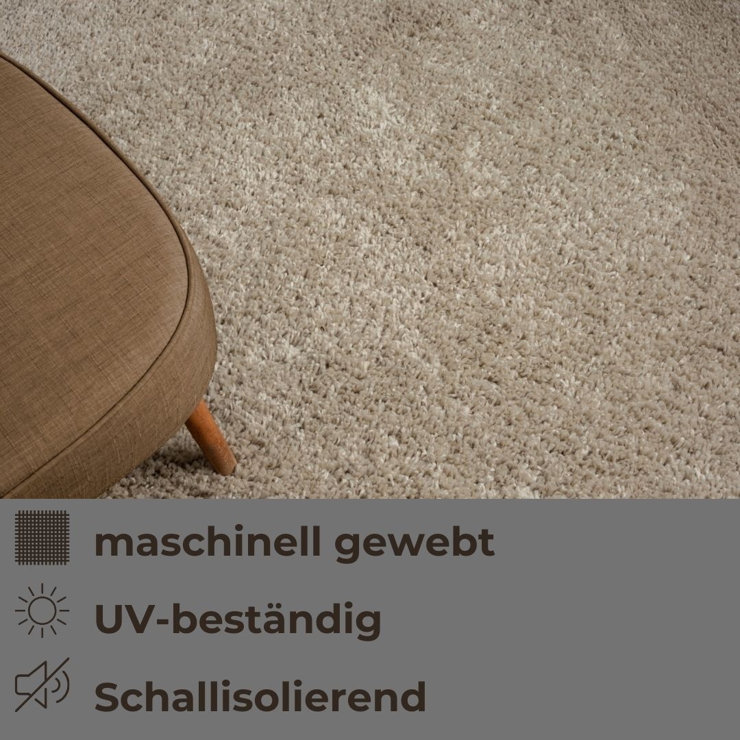 my home Hochflor-Teppich »Banji«, rechteckig, 37 mm Höhe, Uni Farben, weich und flauschig, auch als Läufer & in rund erhältlich
