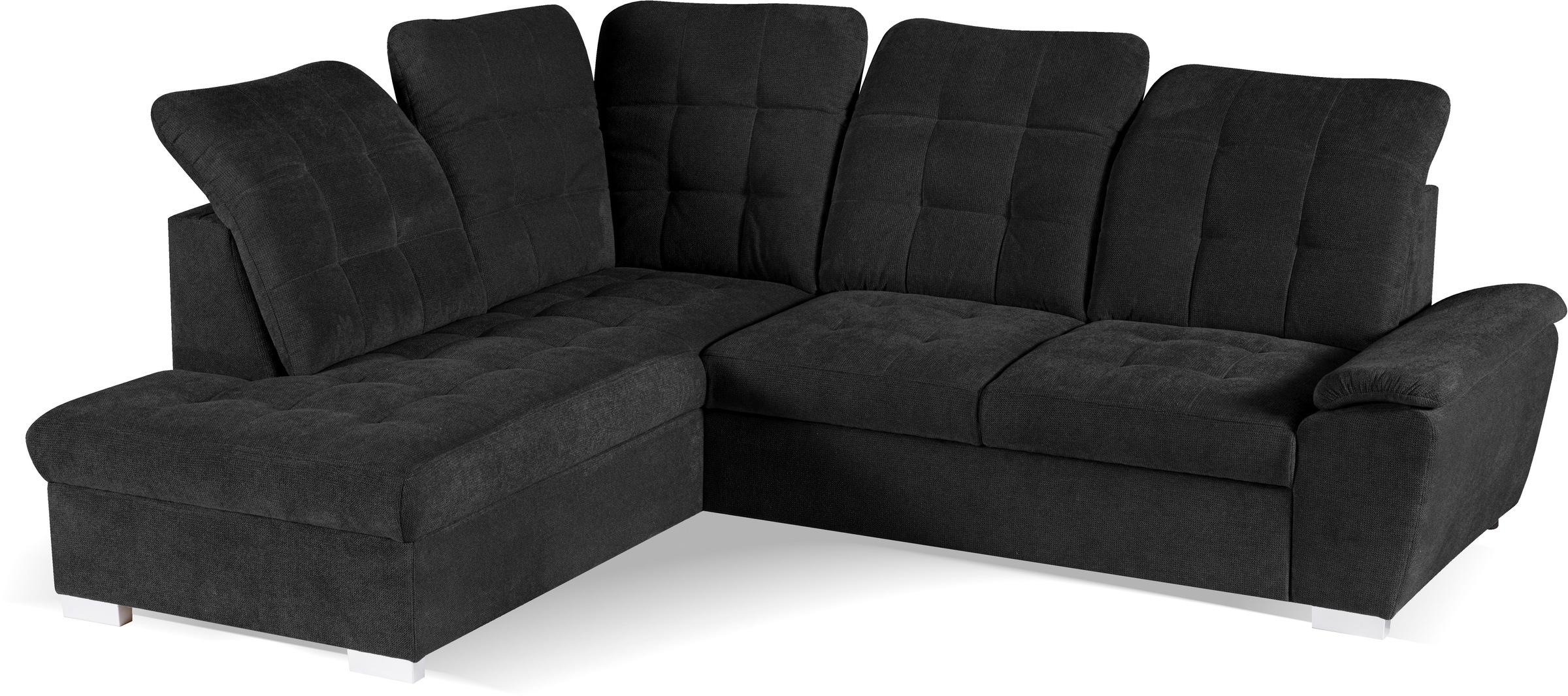 WERK2 Ecksofa »Brindisi, bequem und komfortabel, L-Form«, mit verstellbaren Kopfteilen, Bettfunktion & Bettkasten