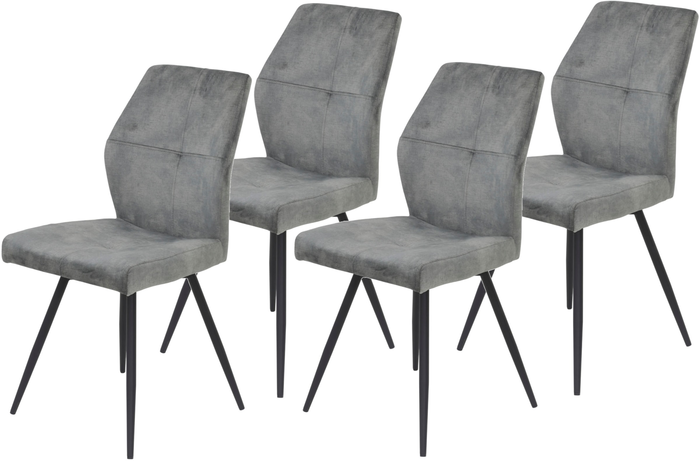 HELA 4-Fußstuhl »ALLY«, (Set), 4 St., Microfaser VINTAGE-Polyester, 4-Fuß, günstig online kaufen