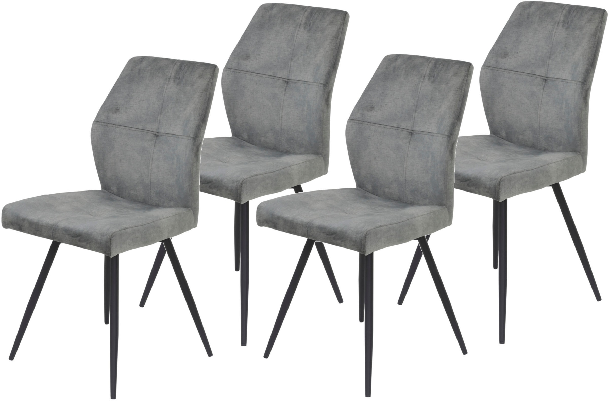 HELA 4-Fußstuhl »ALLY« (Set) 4 Stk. Microfaser VINTAGE   Polyester 4-Fuß, 3 günstig online kaufen