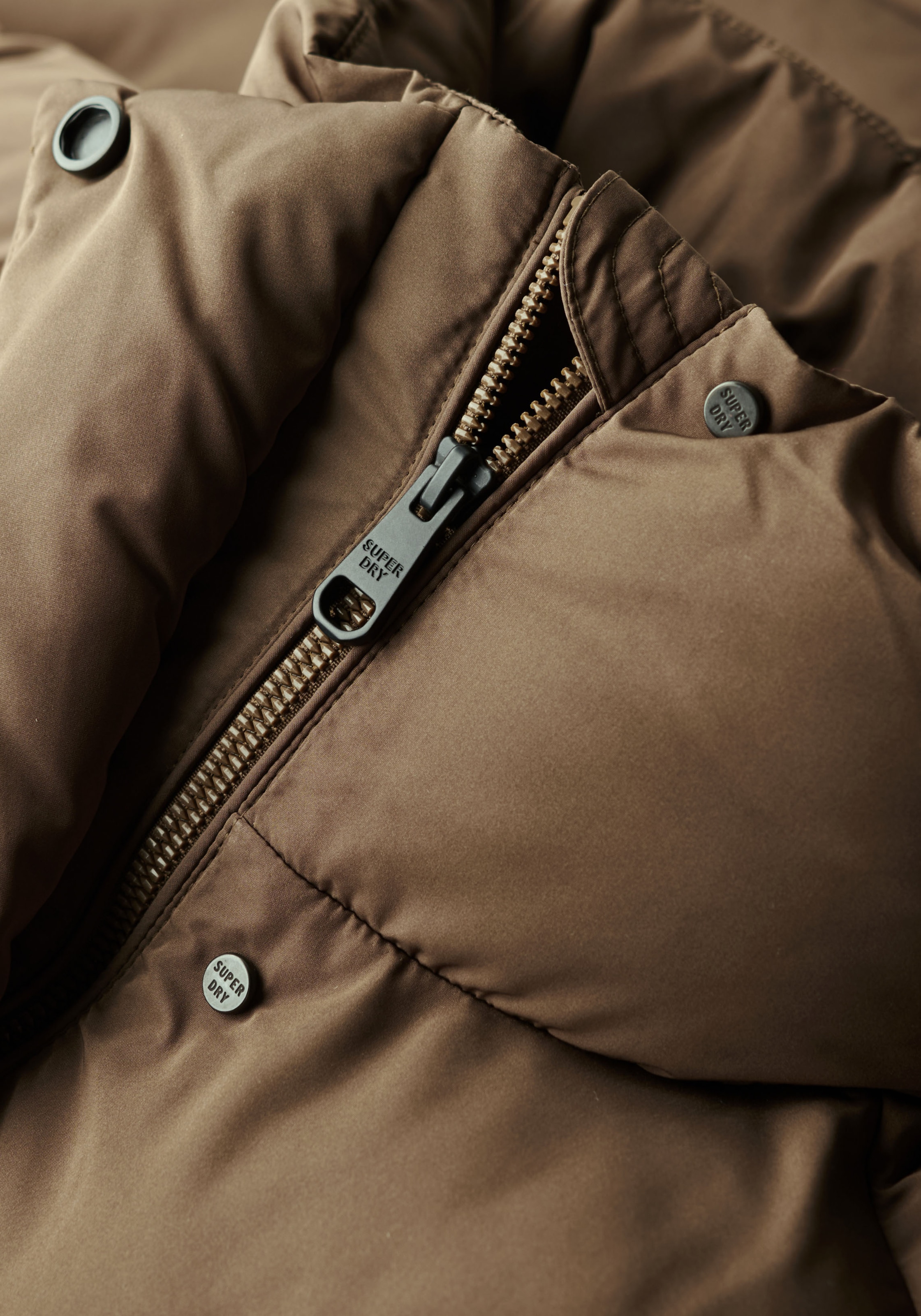 Superdry Steppjacke »MID LENGTH PUFFER JACKET«, mit Kapuze
