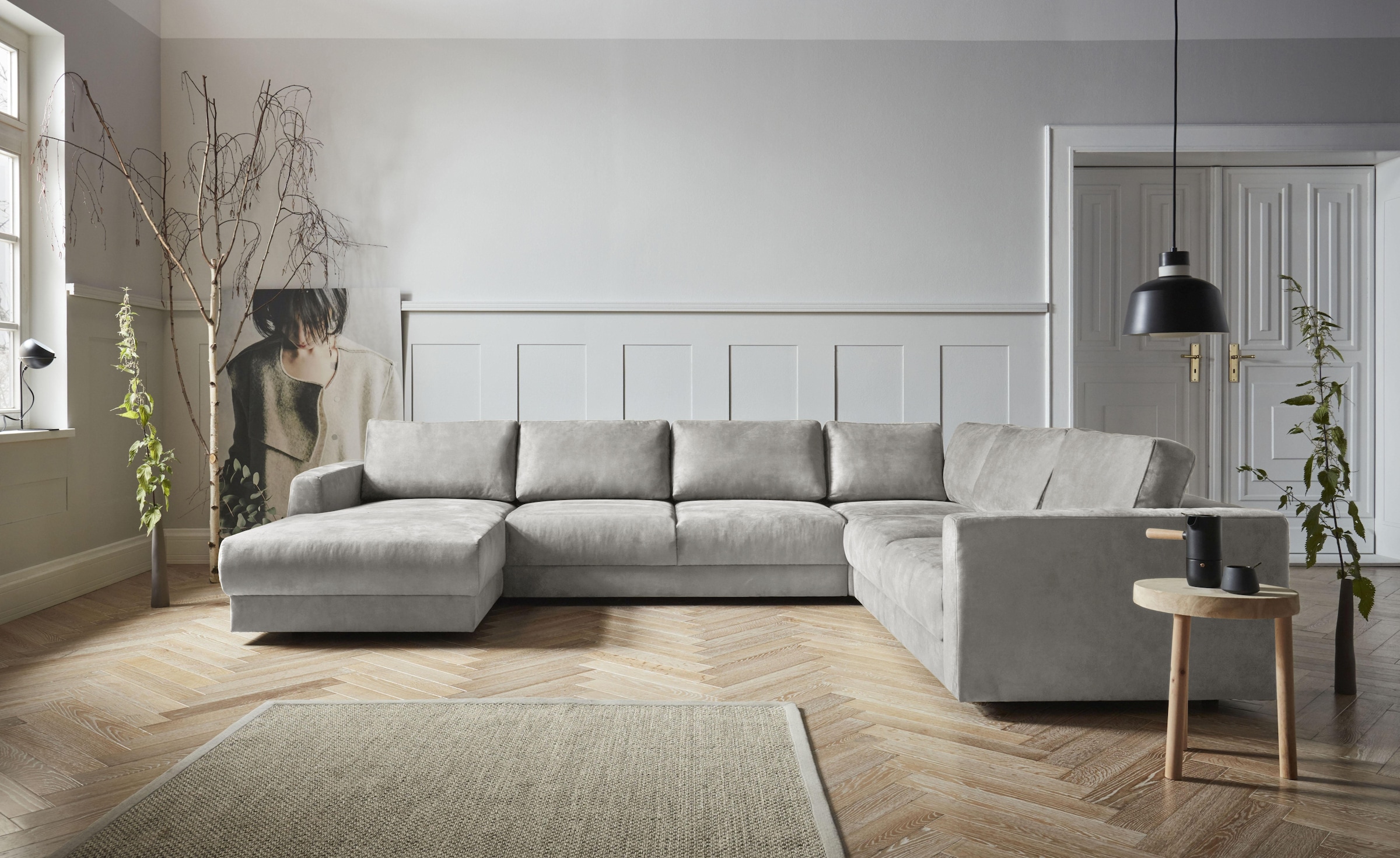 Home affaire Wohnlandschaft »Hobro U-Form« in 3 Bezugsqualitäten in vielen günstig online kaufen