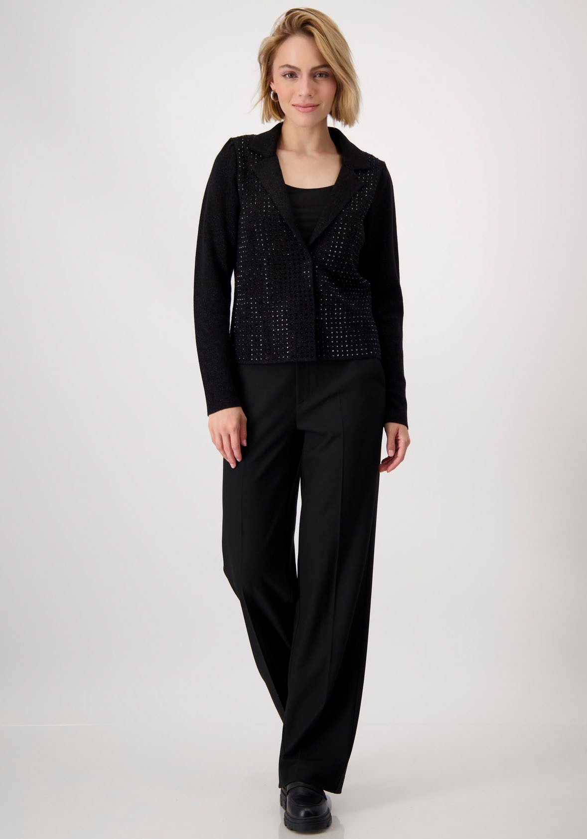 Monari Strickjacke, mit Glitzernieten