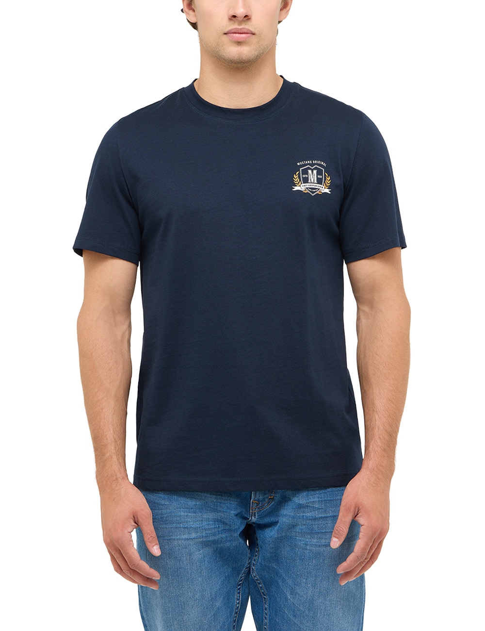 MUSTANG Kurzarmshirt »Style Austin« Markenprint