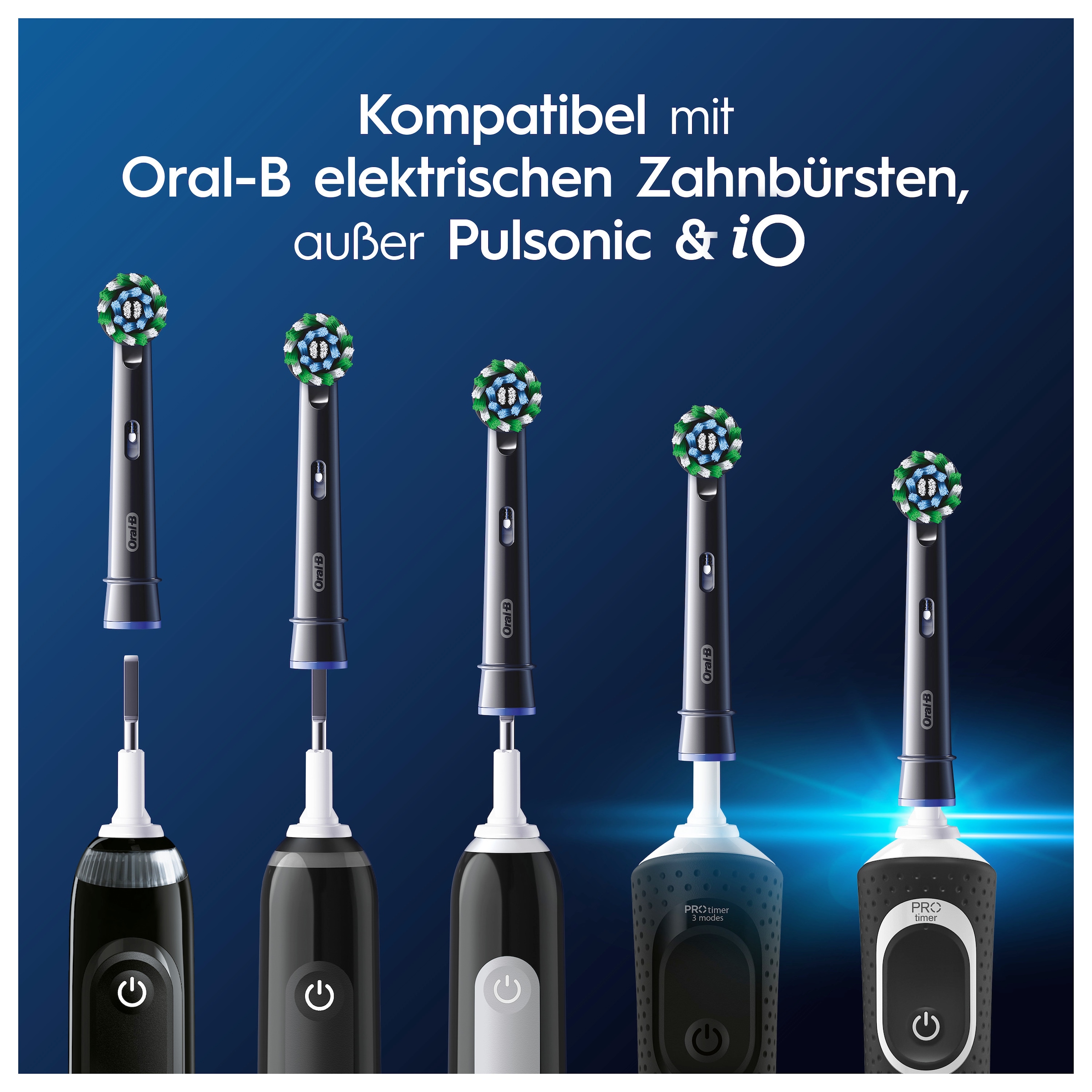 Oral-B Aufsteckbürsten »Pro CrossAction« Zahnreinigung mit innovativen X-förmigen Borsten