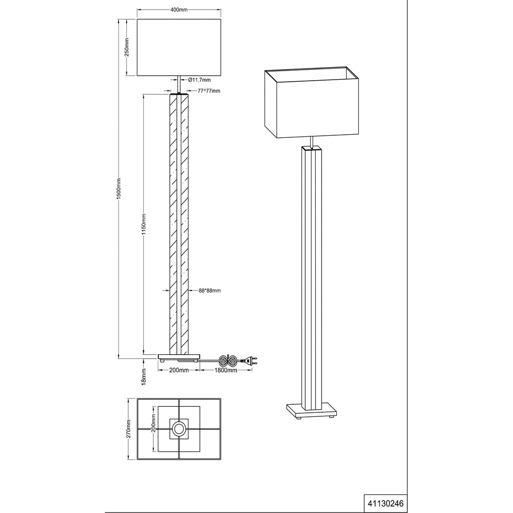 Nino Leuchten LED Stehlampe »FOREST«, 2 flammig-flammig