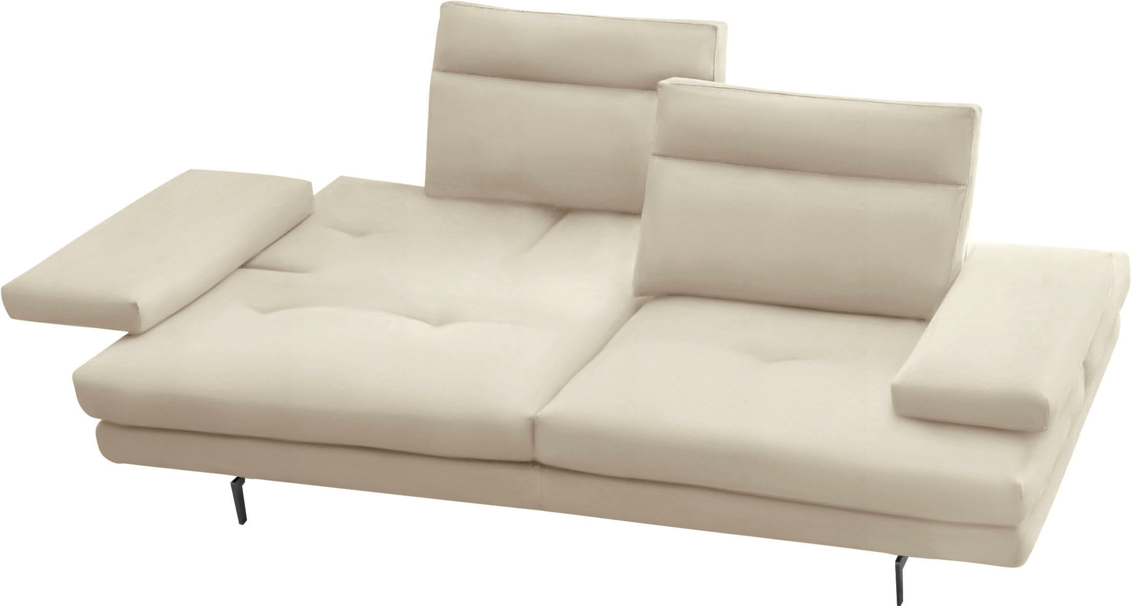 CALIA ITALIA 3,5-Sitzer »Toby Wing, italienisches Designsofa, super bequem, Megasofa«, inkl. Sitztiefenverstellung und Armteilfunktion, Füße in Schwarz matt