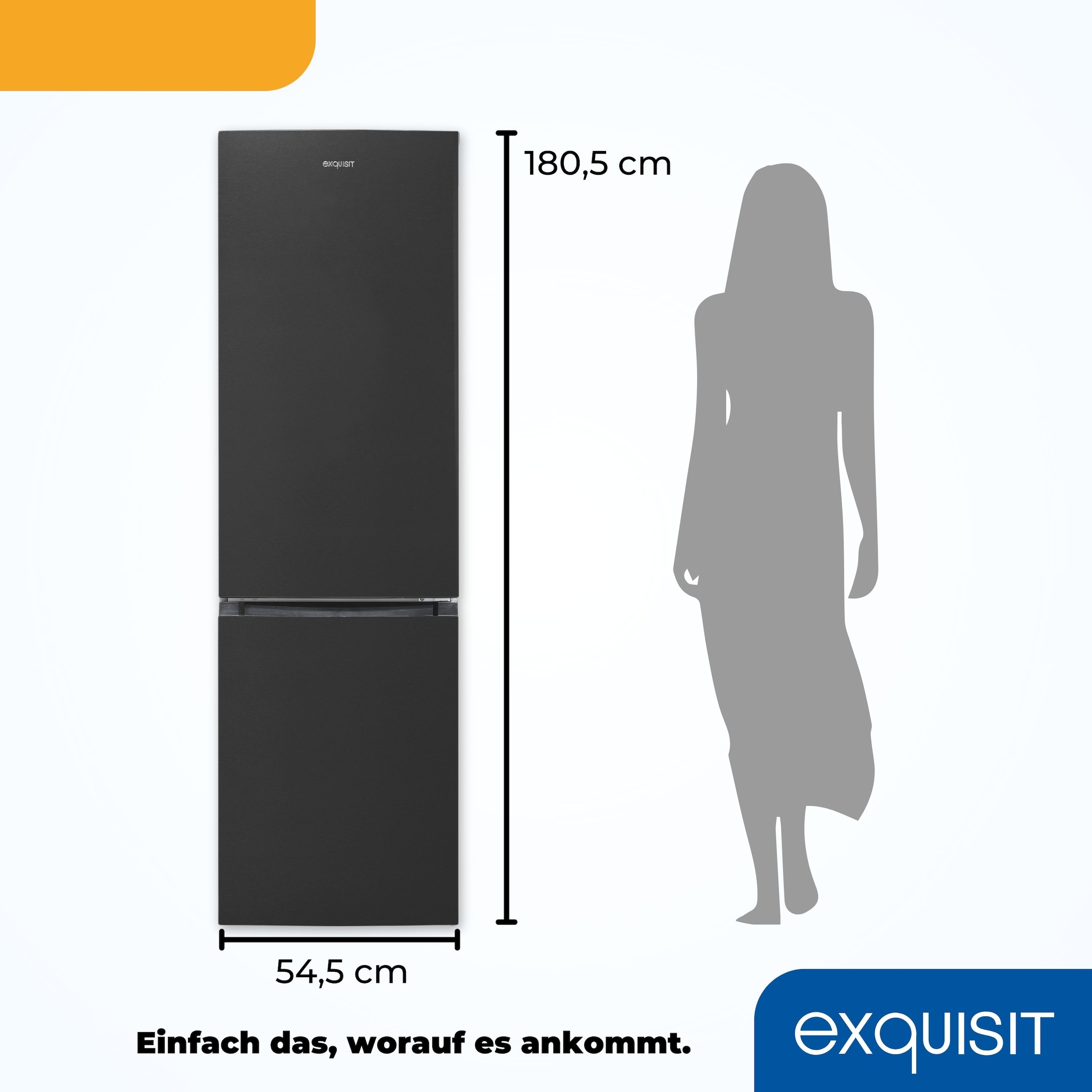 exquisit Kühl-/Gefrierkombination »KGC265-70-NF-040C«, Energieeffizienzklasse C, 253 Liter Nutzinhalt, Total NoFrost