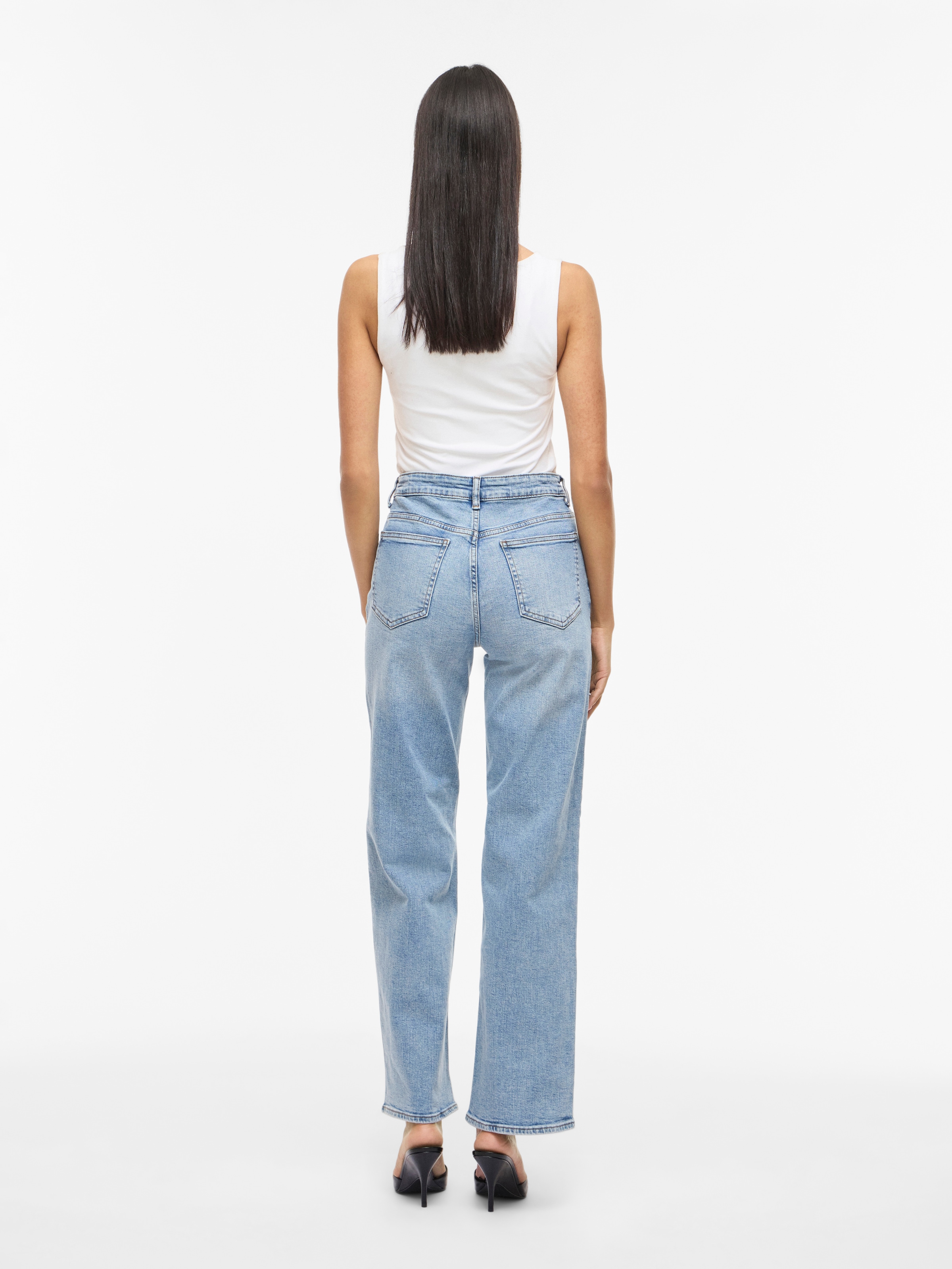 Vila Straight-Jeans »VILISA RW STRAIGHT JEANS ROS - NOOS« Baumwollmischung, regular waist, straight fit