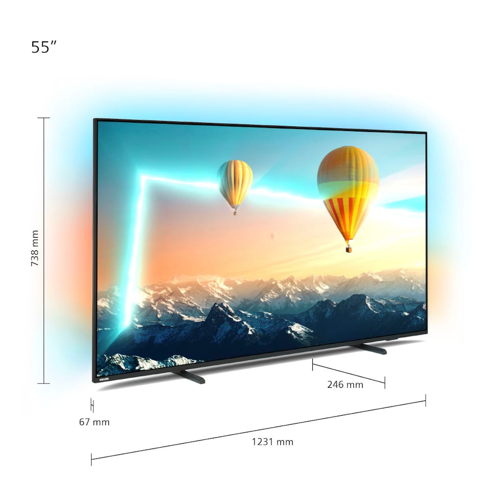 Philips LED-Fernseher »55PUS8107/12«, 139 cm/55 Zoll, 4K Ultra HD, Android TV-Smart-TV