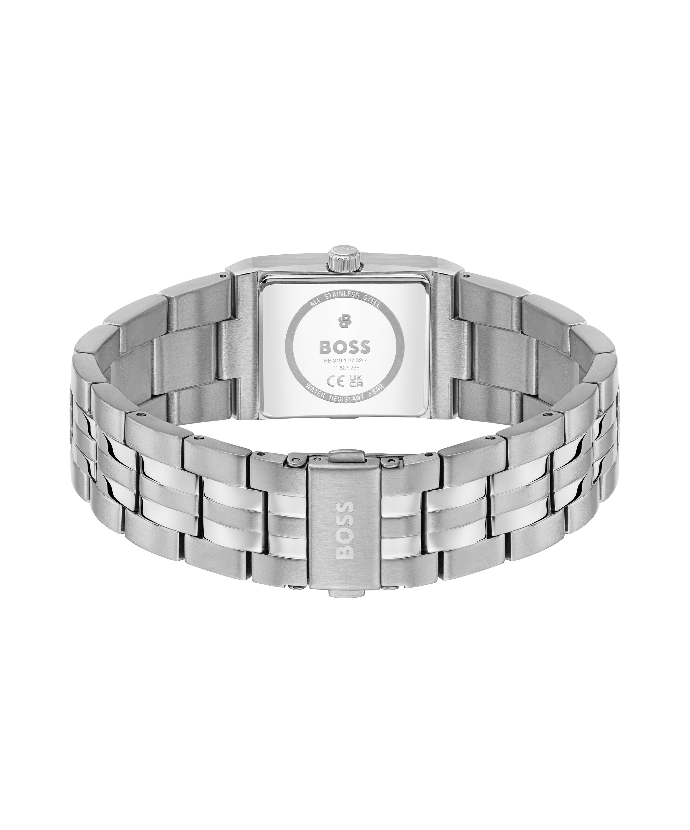 BOSS Quarzuhr »STRIVO« Armbanduhr, Damenuhr, Herrenuhr, Edelstahlarmband, analog, Tag