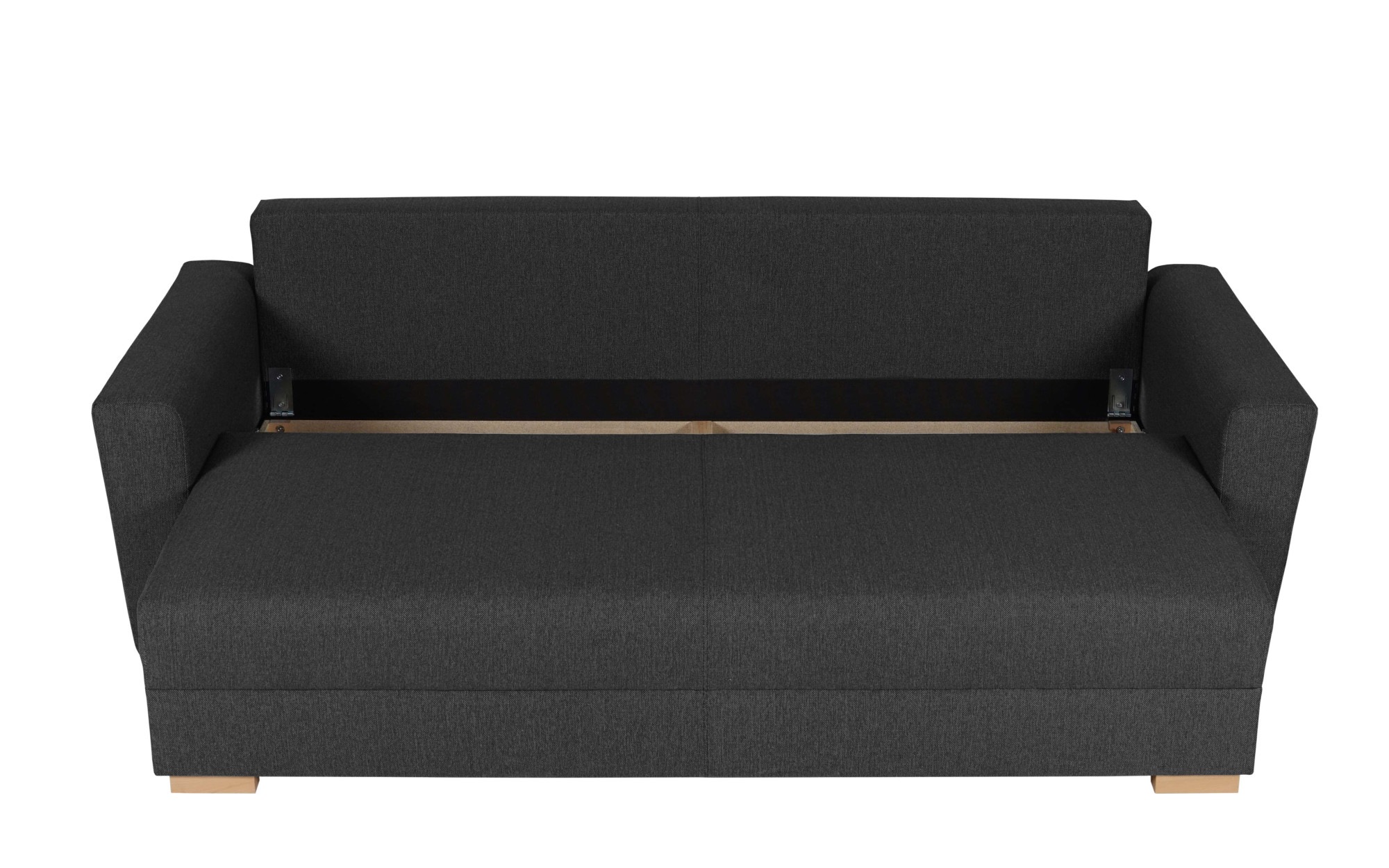 INOSIGN 3-Sitzer »MAGHERA Schlafsofa mit Bettkasten, in hochwertiger Verarbeitung«, mit Wellenunterfederung, Cord und Struktur-Bezug, B/H/T 230/92,5/79 cm