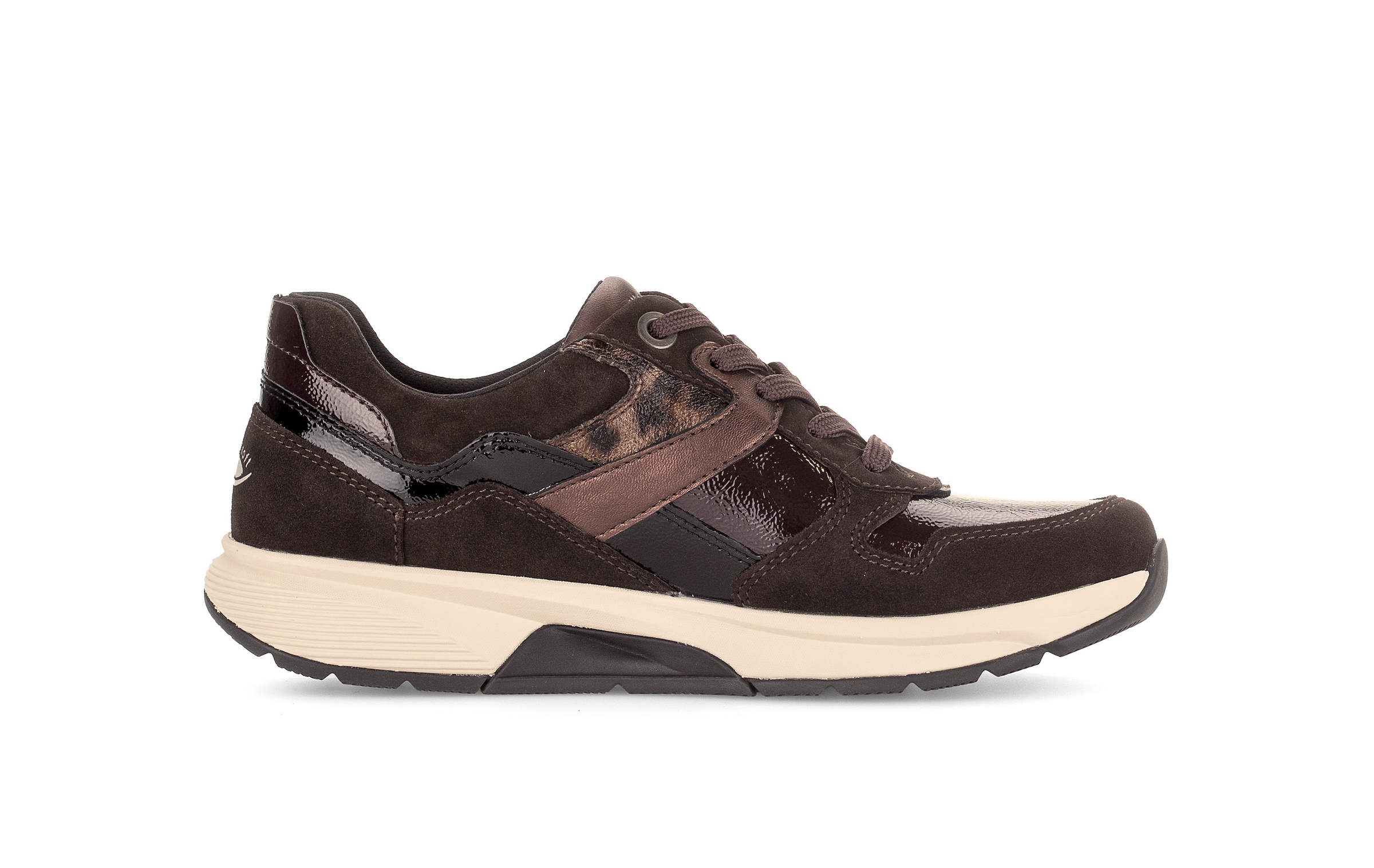 rollingsoft Keilsneaker  Freizeitschuh, Halbschuh, Schnürer mit Kontrastbesätzen