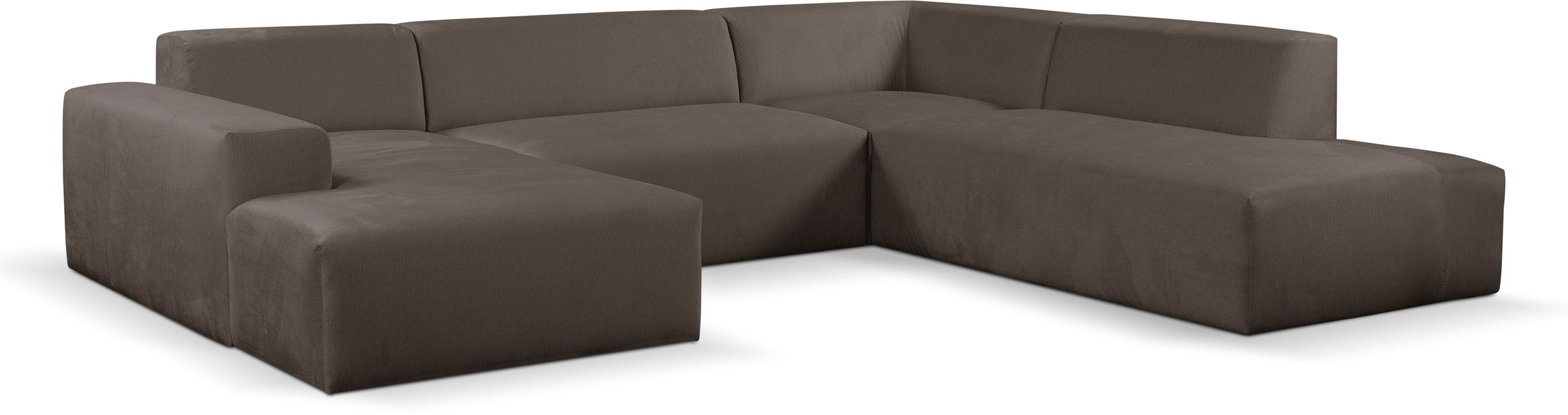 WERK2 Wohnlandschaft »Zeus U-Form«, Curvy Trend Wohnlandschaft mit urbaner Optik auch in weichem Cord