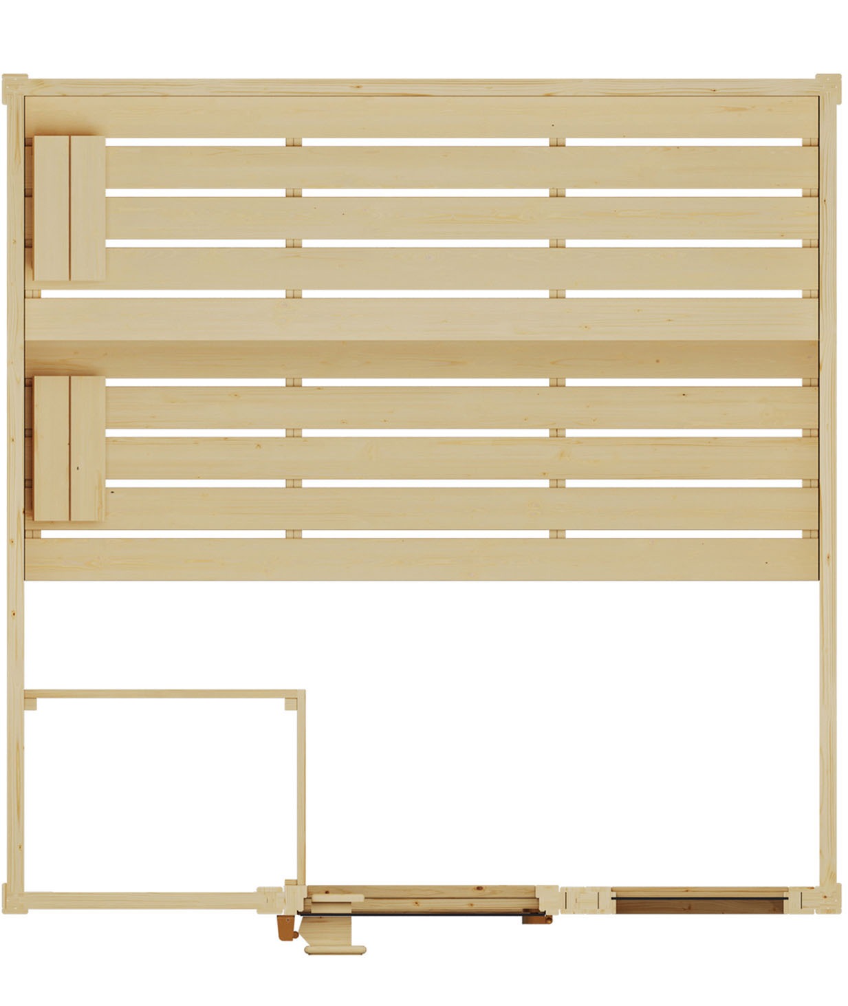 weka Sauna »Massivholzsauna VALIDA 3« Blockbohlen, Fensterelement, moderne Ganzglastür