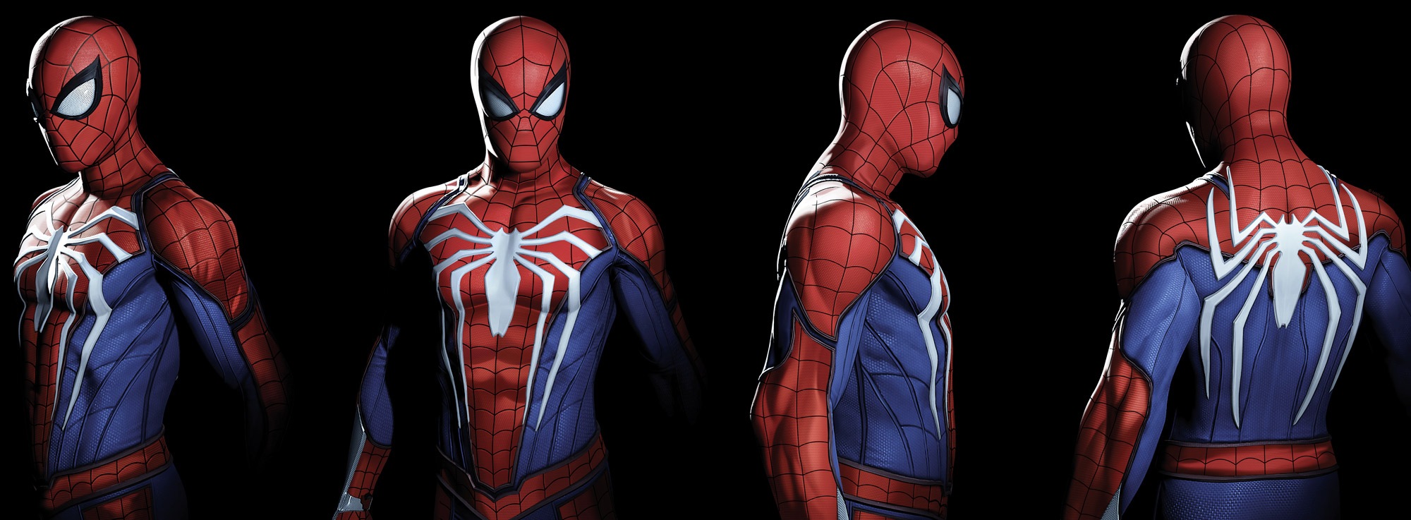 Komar Leinwandbild »Marvel Spider-Man Portrait Photos«, Disney, (Set, 1 St.), 90 x 30 cm (Breite x Höhe) - Kinderzimmer, Dekoration