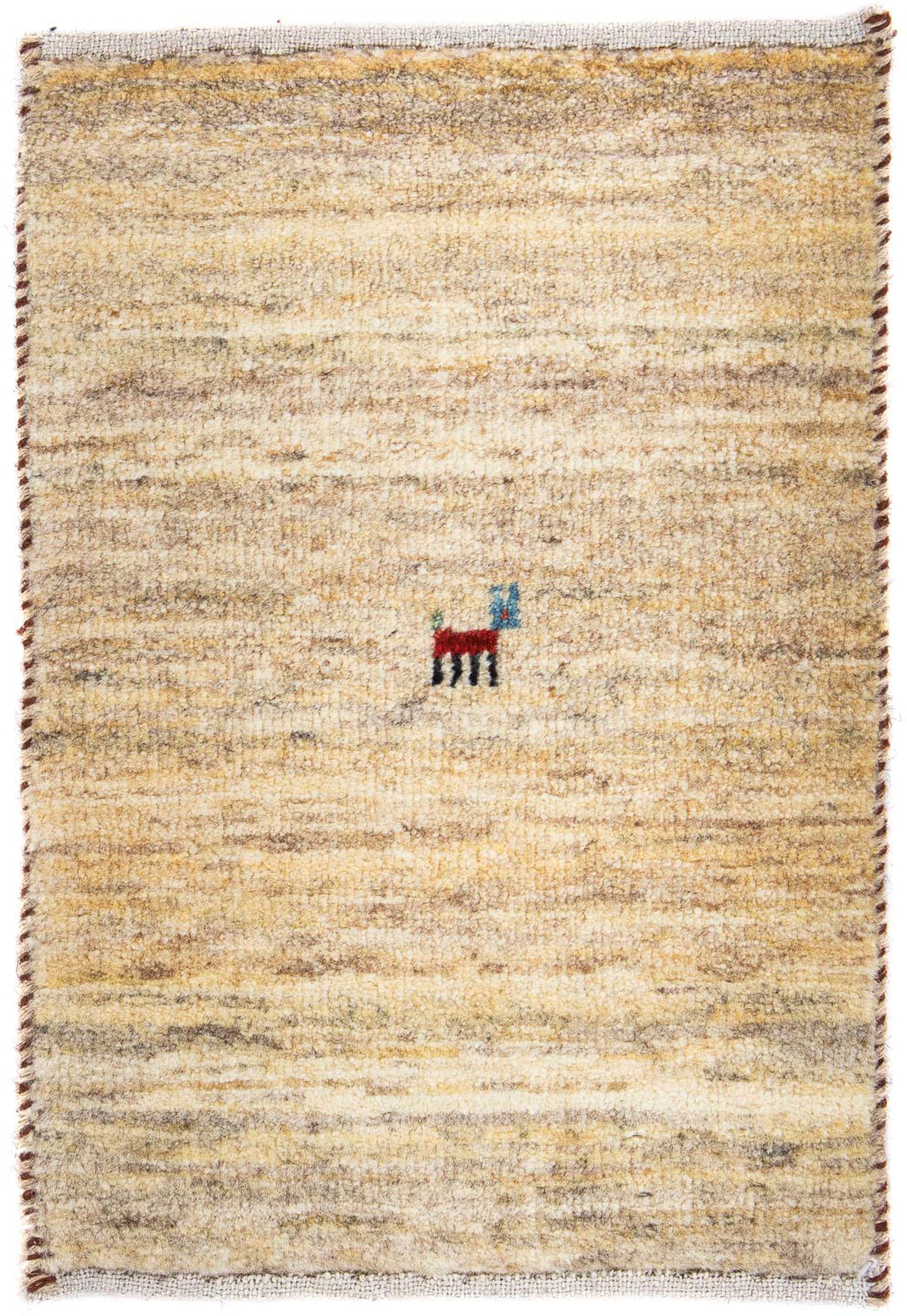 morgenland Wollteppich »Gabbeh - Loribaft Perser - 60 x 40 cm - beige«, rec günstig online kaufen