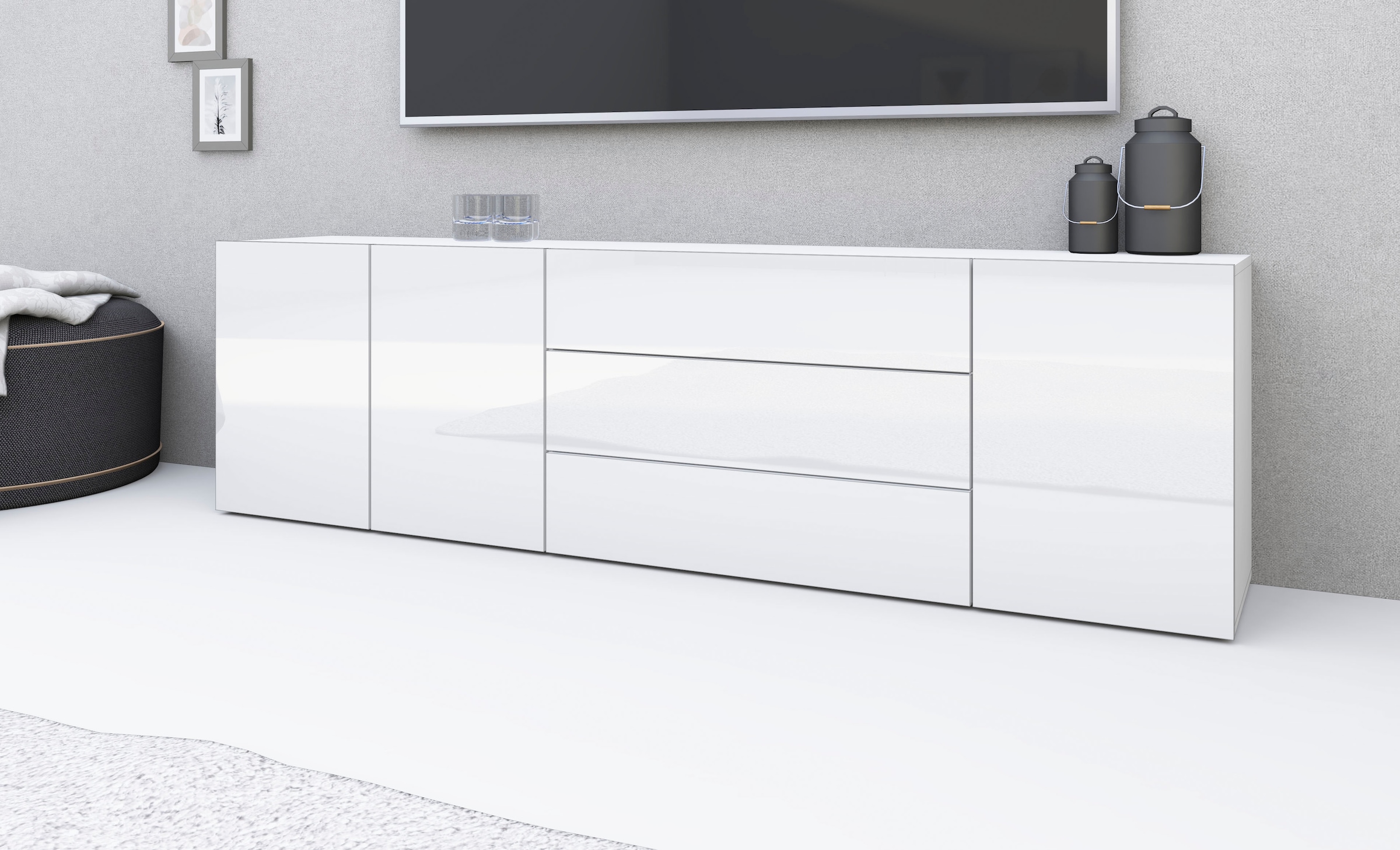 borchardt Möbel Sideboard »Sophia«, Breite 190 cm, hängend und stehend montierbar