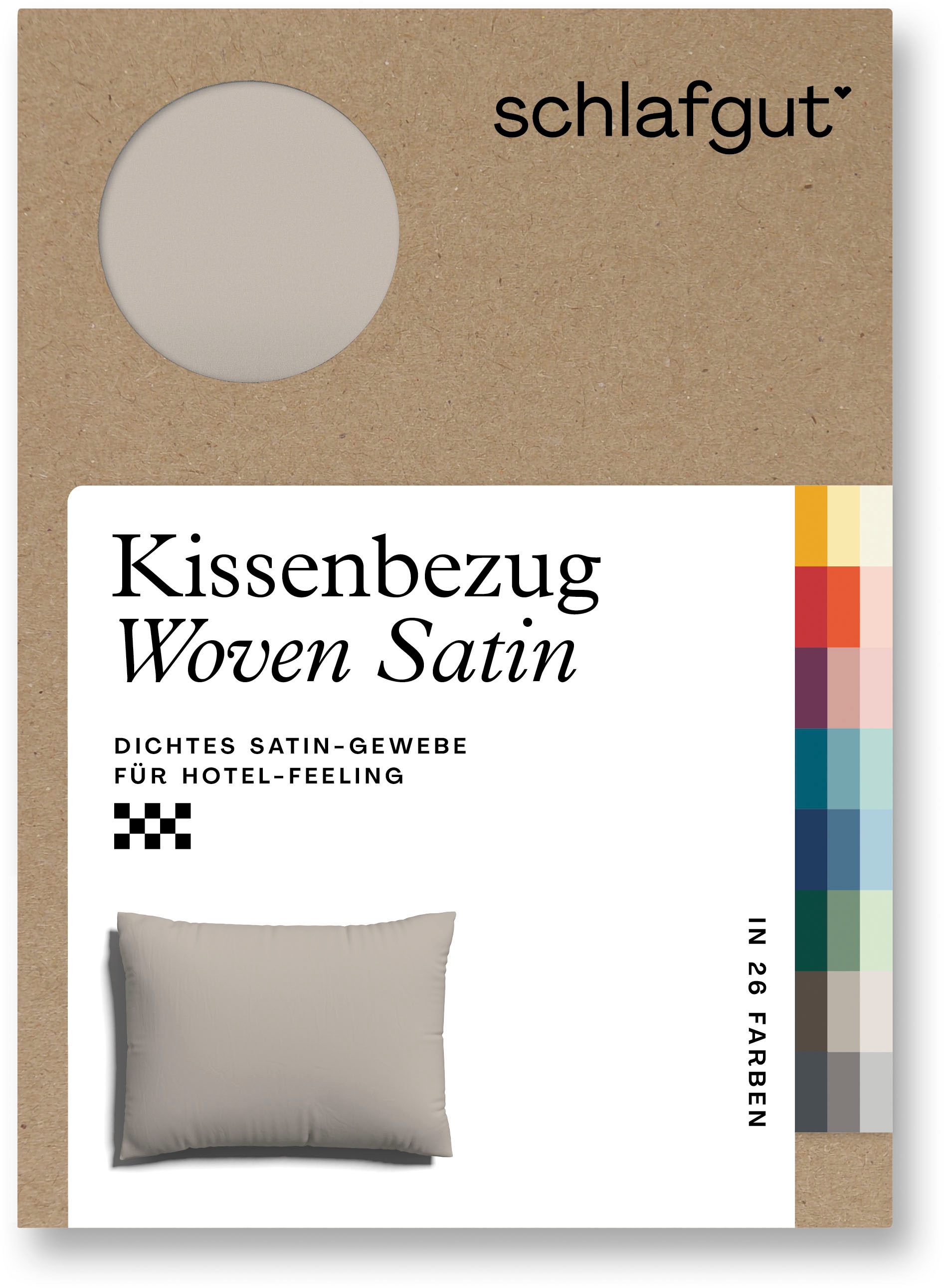 Schlafgut Kissenbezug »Woven Satin aus Mako-Baumwolle, langlebig, pflegelei günstig online kaufen