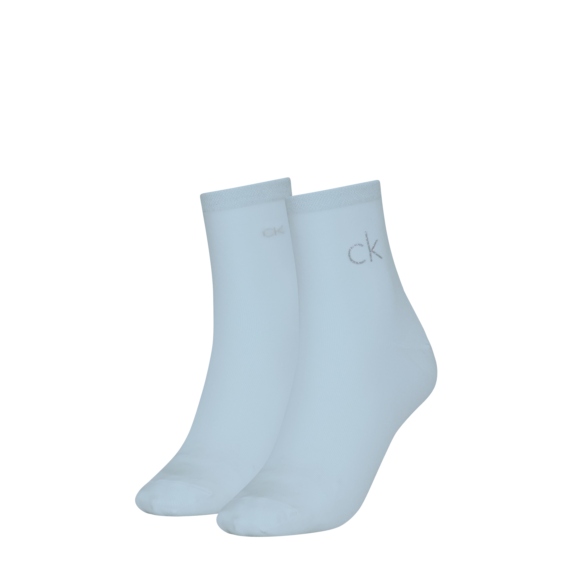 Calvin Klein Jeans Socken »CK WOMEN SHORT SOCK 2P SHINY LOGO« 2 Paar,  1x mit Glitzer-Logo