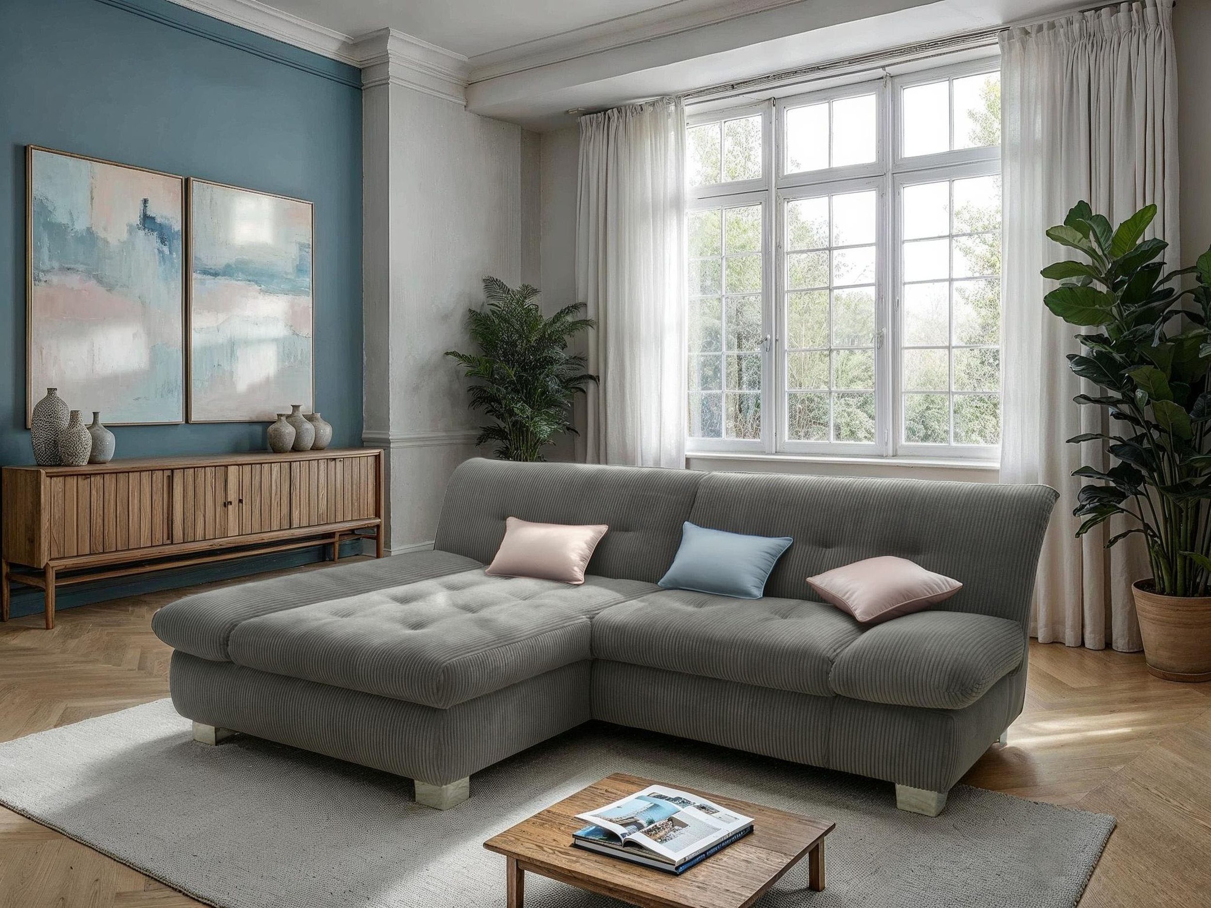 DOMO collection Ecksofa »100031 kompakte Stellmaße, komfortabel und bequem, günstig online kaufen